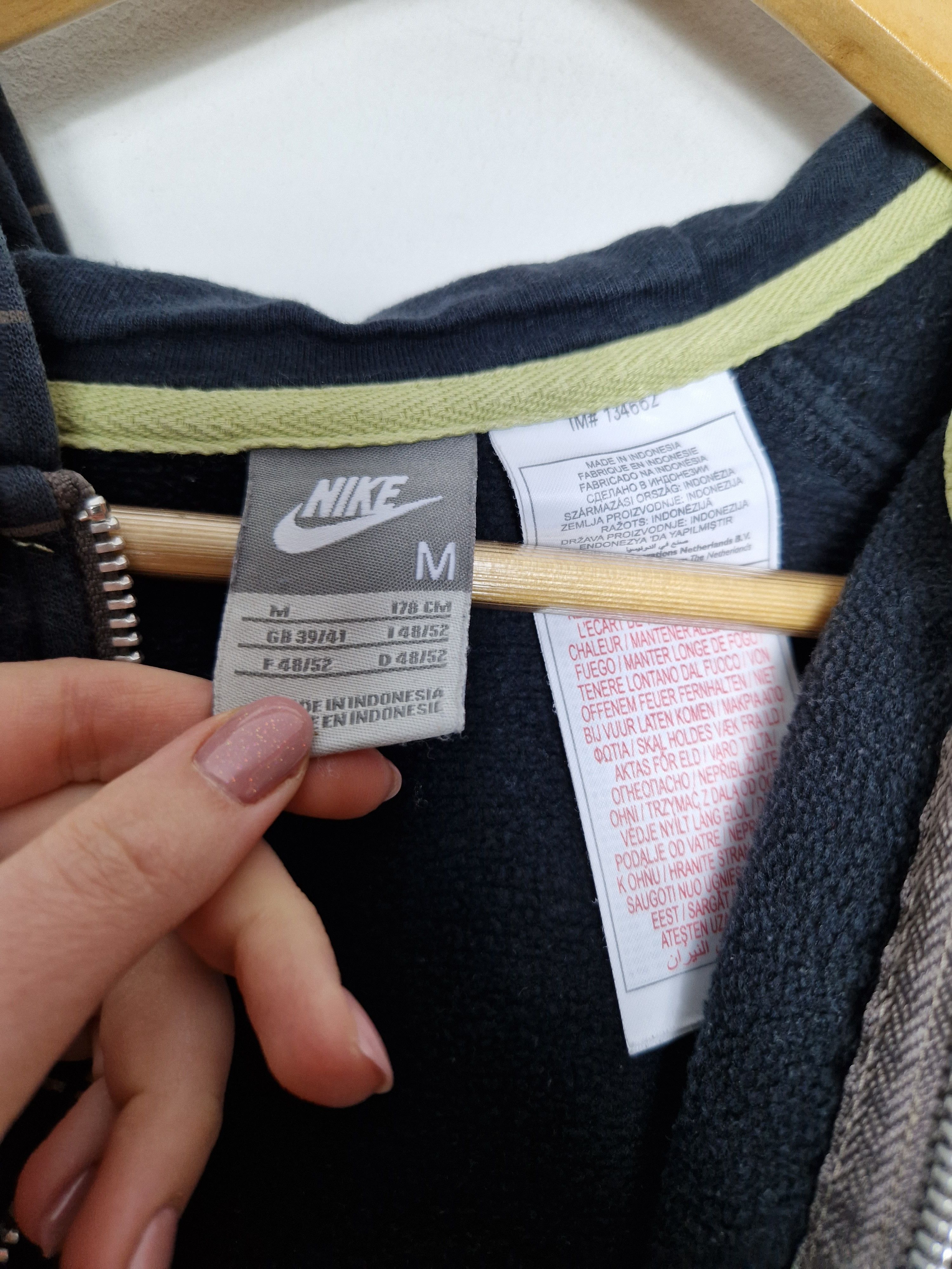 Japanese Brand × Nike × Vintage Nike vintage y2k striped zip hoodie Size US M / EU 48-50 / 2 - 4 Thumbnail