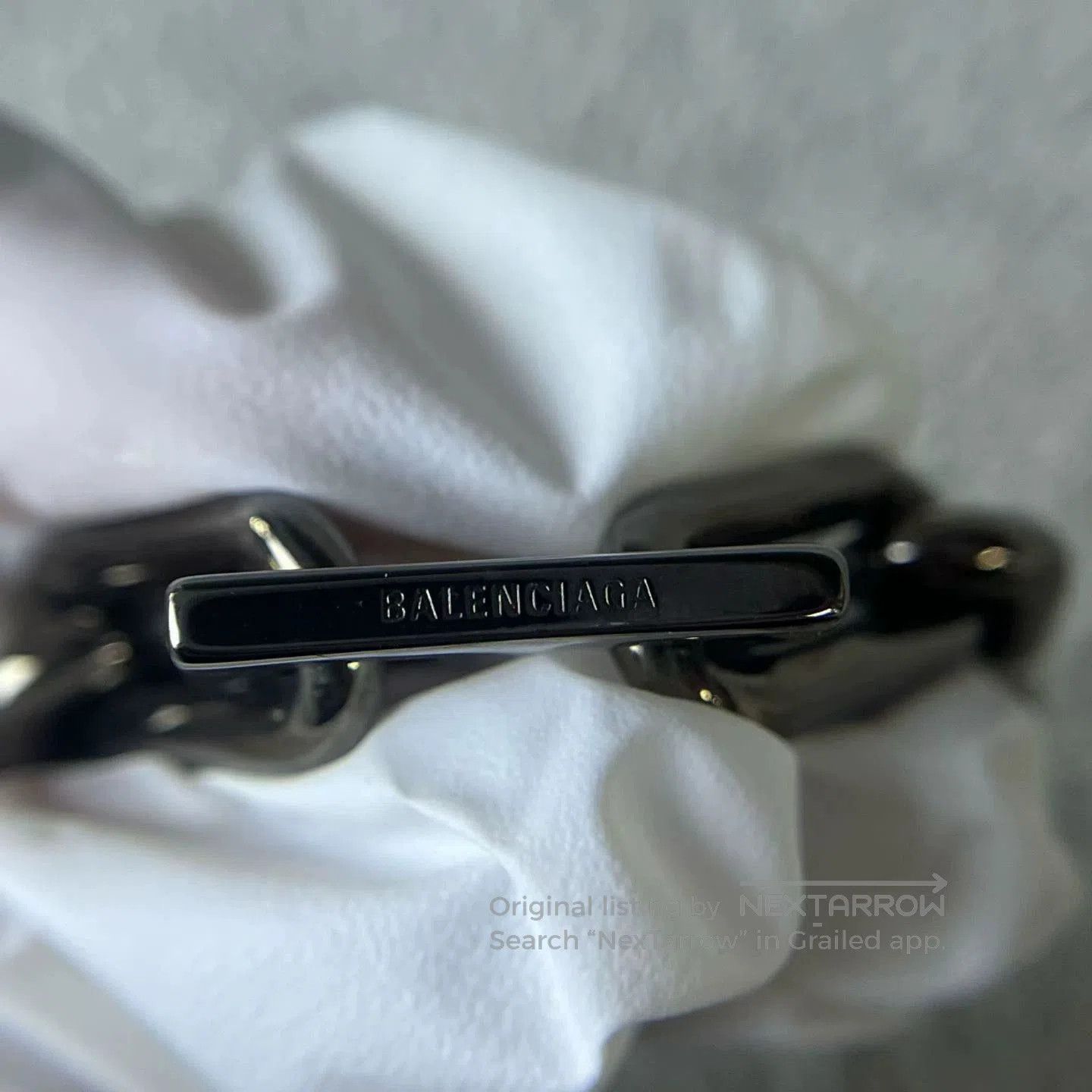 Balenciaga balenciaga gray logo chain bracelet 22cm. Size ONE SIZE - 2 Thumbnail