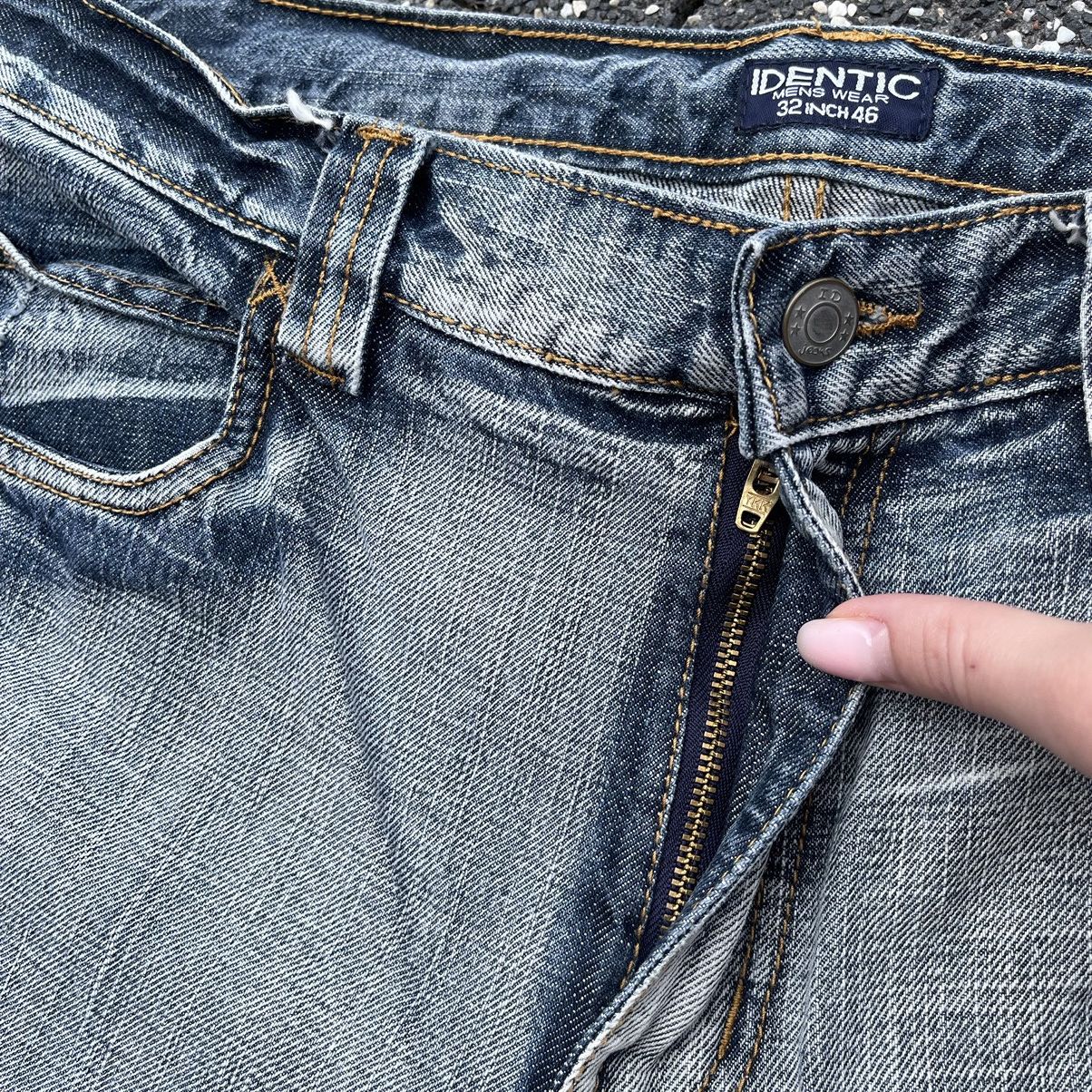 Japanese Brand × Vintage Vintage Double Knee Distressed Faded Jeans Trashed Pants Size US 32 / EU 48 - 9 Thumbnail