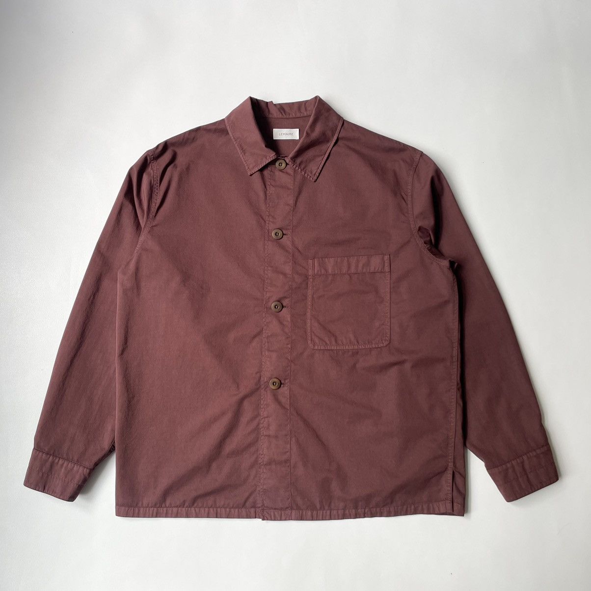 Lemaire Wine Cotton ‘Pyjama’ Over Shirt Size US L / EU 52-54 / 3 - 17 Thumbnail