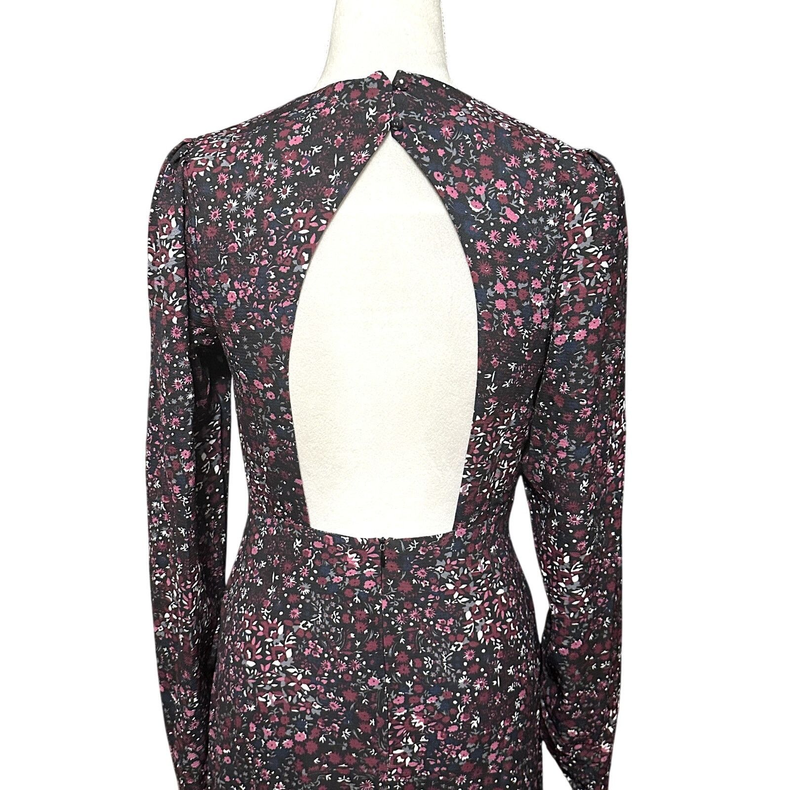 Other Area Stars Midi Dress Tiered Floral Open Back Multicolor S Size S / US 4 / IT 40 - 8 Thumbnail