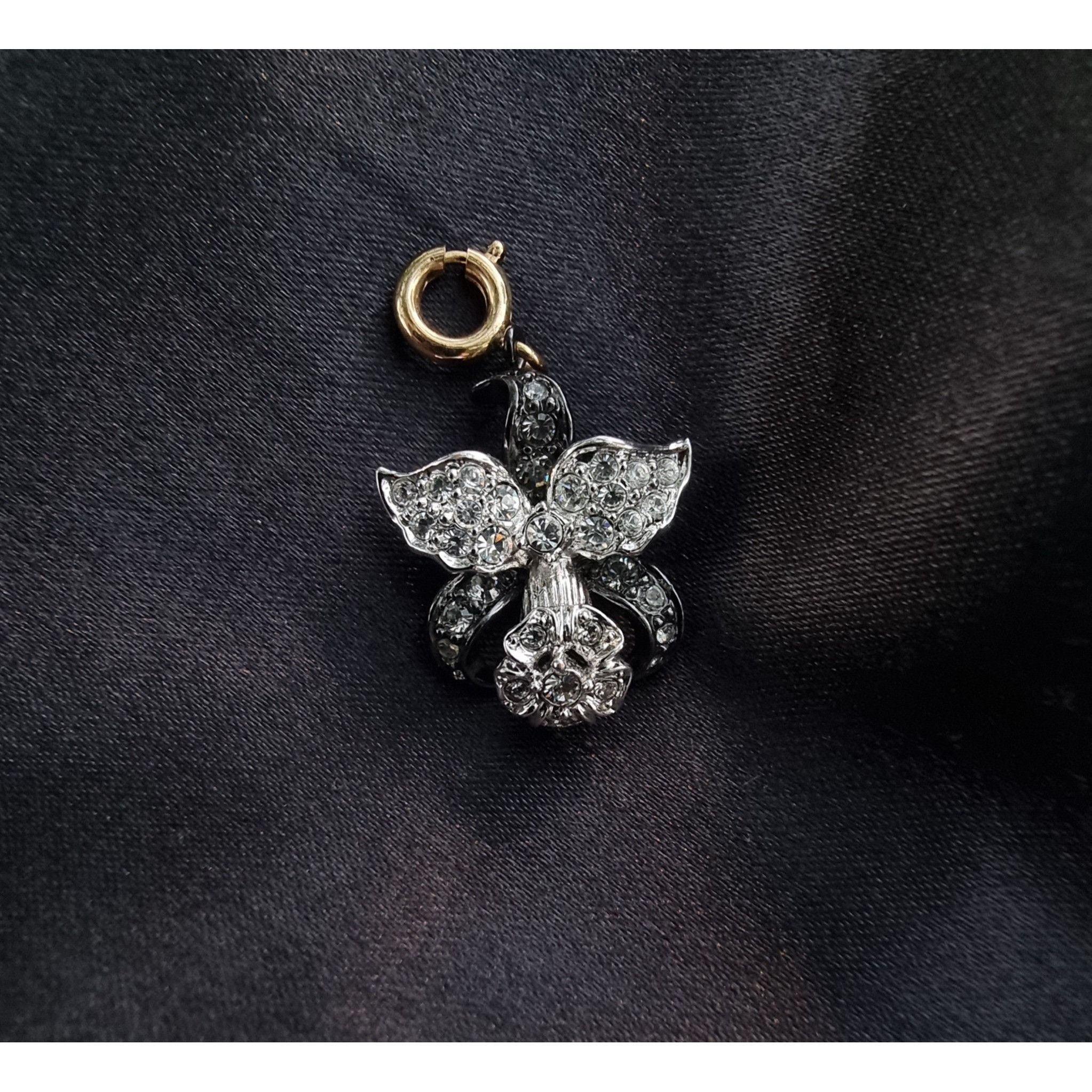 Other Vintage NOLAN MILLER Signed Orchid Flower Silver Tone White Size ONE SIZE - 5 Thumbnail