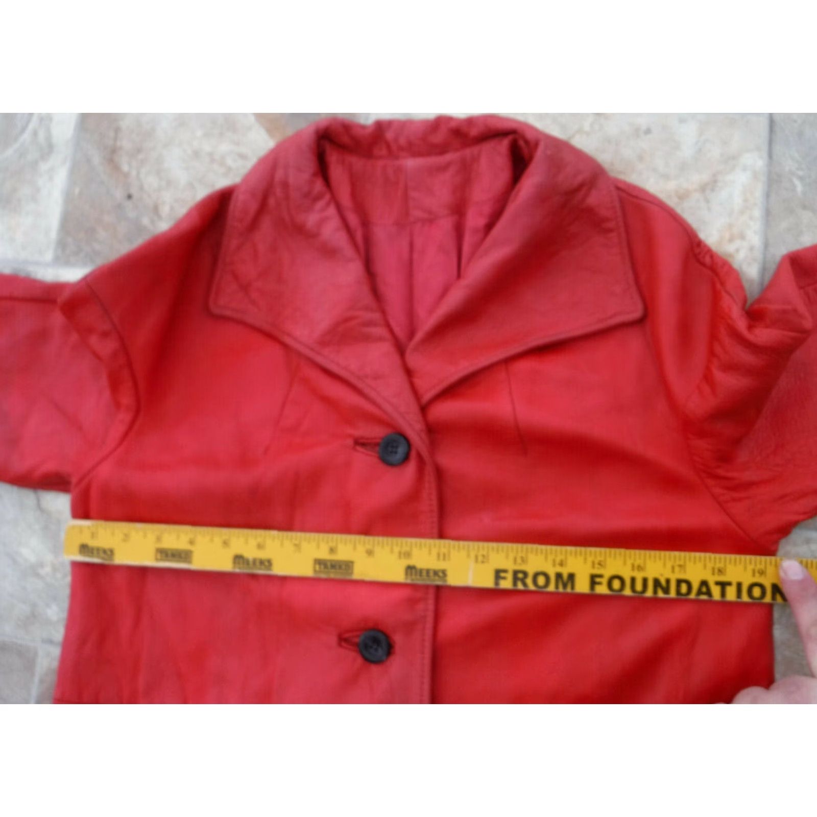 Vintage VINTAGE Annshire Red Leather Coat Jacket ILGWU Leather Coat Jacket Women's Medium Red 1970s 1980s Union Made Casual Everyday Mens Girls Womens Size M / US 6-8 / IT 42-44 - 6 Thumbnail