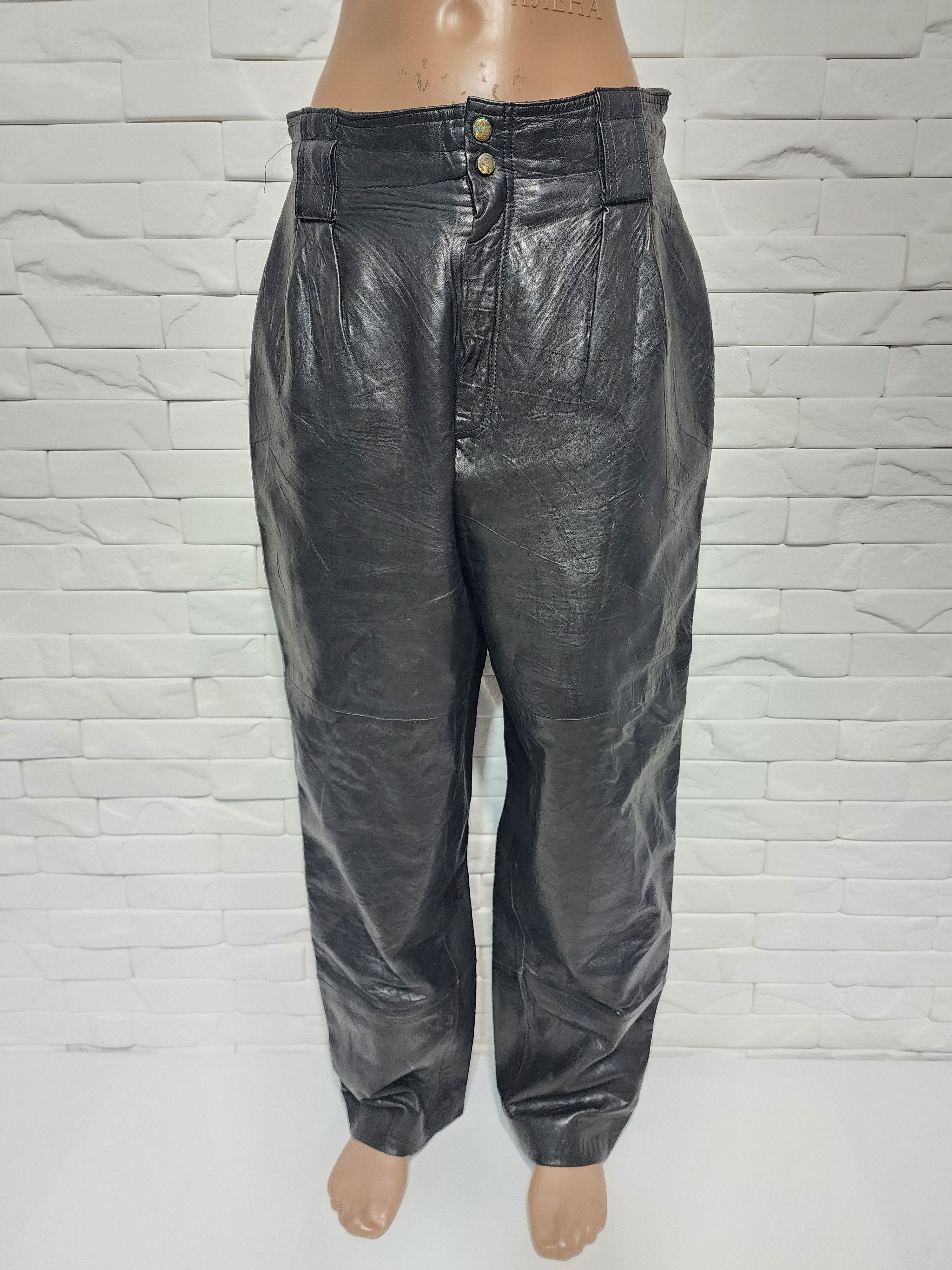 Genuine Leather Black leather men's pants. Size US 29 - 1 Thumbnail