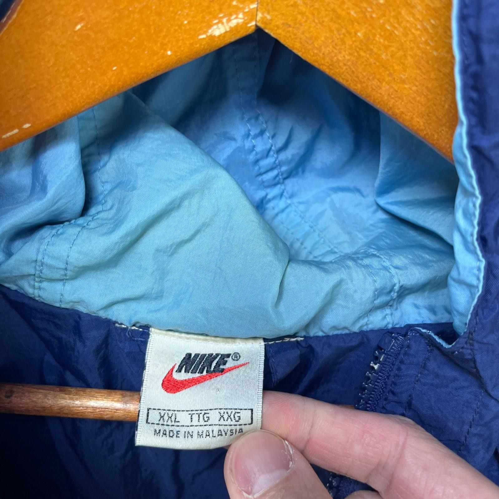 Nike Vintage 90s Nike Hooded Windbreaker Jacket 2XL Big Swoosh Size US XXL / EU 58 / 5 - 4 Thumbnail