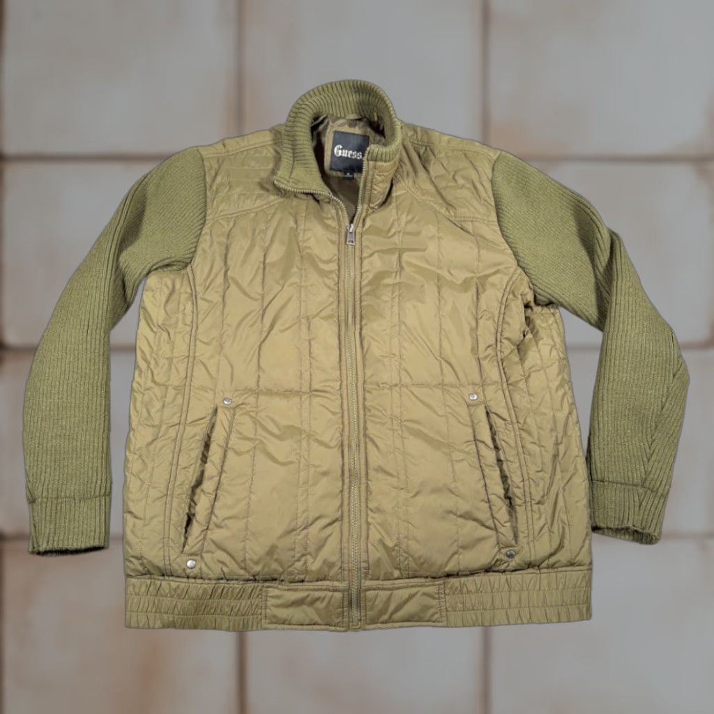 Guess Guess Jacket Adult XL Green Quilted Nylon Military Army Size US XL / EU 56 / 4 - 1 Thumbnail