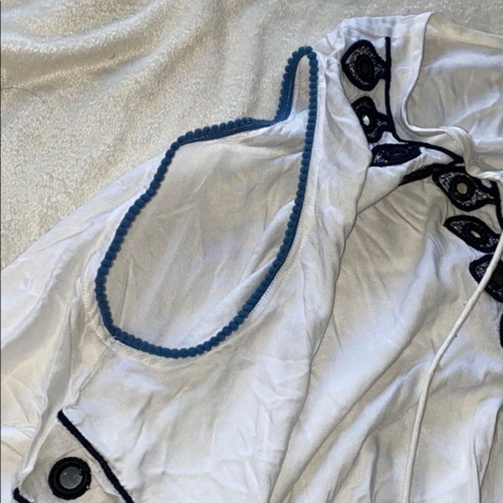 Other Accuracy White Kaftan Bathing Suit Cover-Up | Sz M Size M / US 6-8 / IT 42-44 - 4 Thumbnail