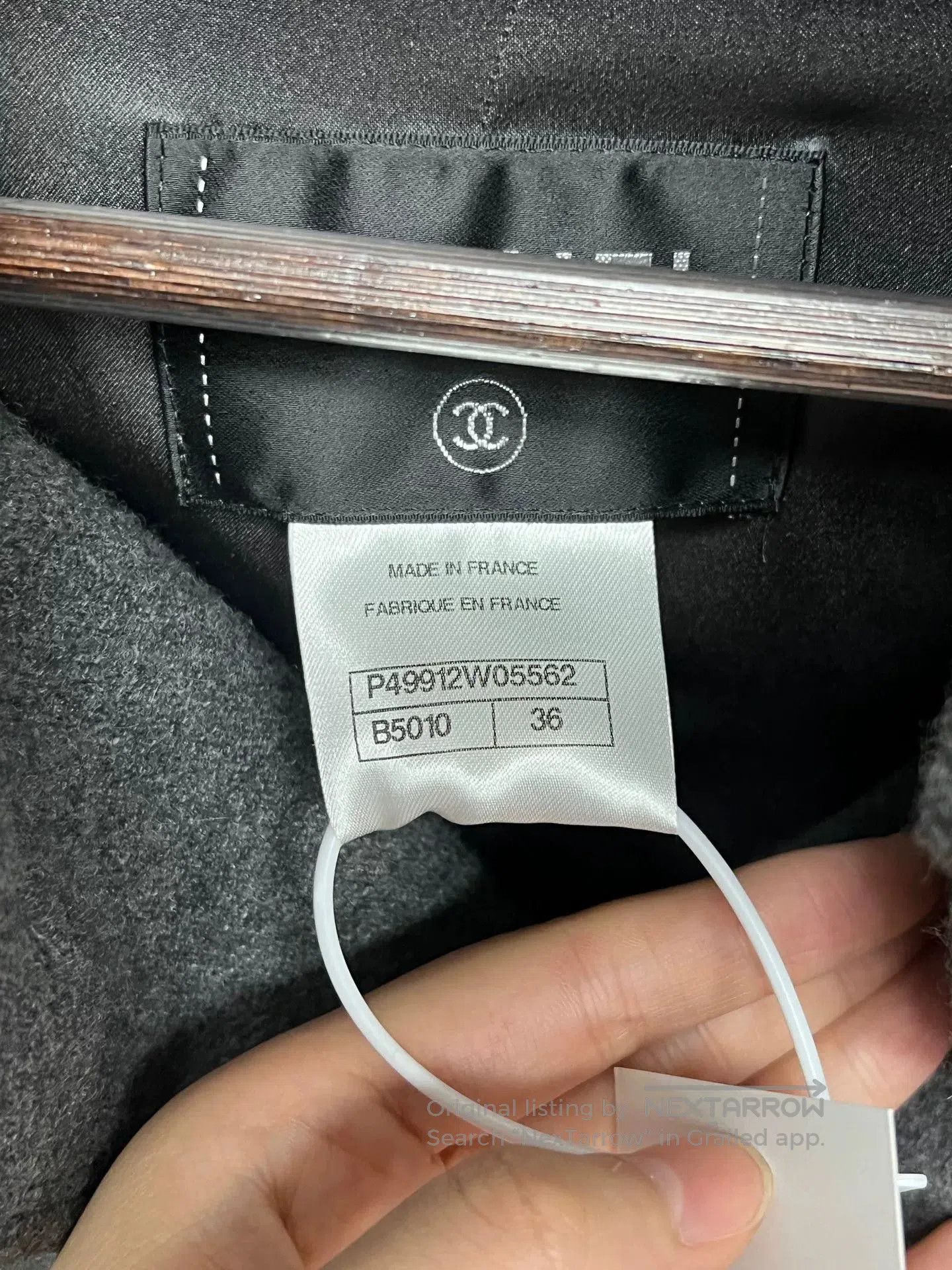 Chanel gray wool knit coat by Chanel. Size S / US 4 / IT 40 - 4 Thumbnail