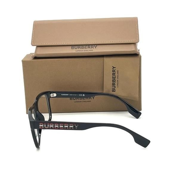 Burberry BURBERRY CARTER BE2353 3001 Black / Demo Lens 53mm Eyeglass Size ONE SIZE - 4 Thumbnail