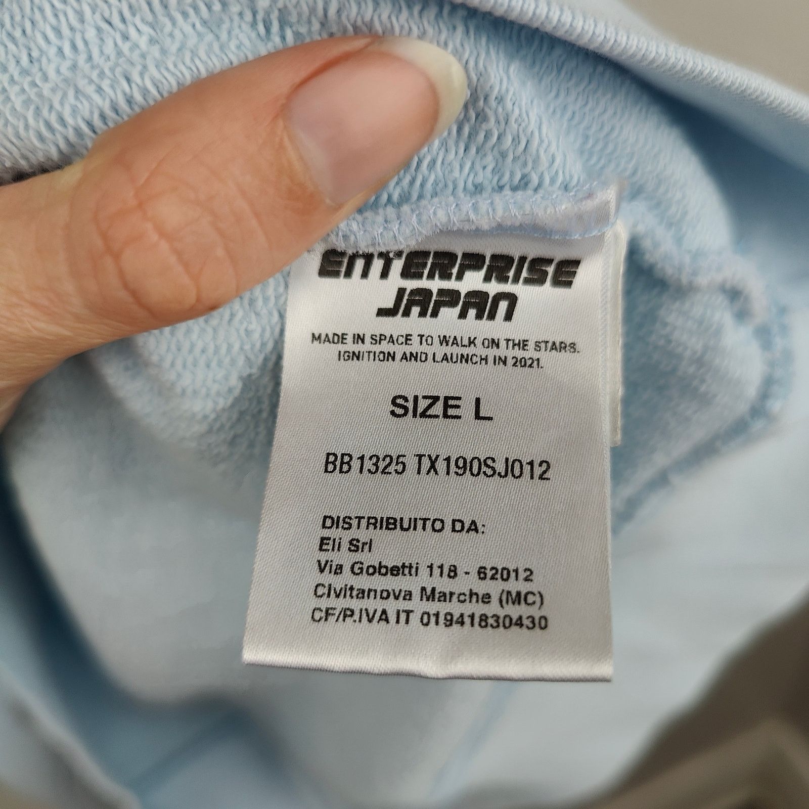 Other Enterprise Japan Sweatshirt Mens Large Light Blue Space Size US L / EU 52-54 / 3 - 7 Thumbnail