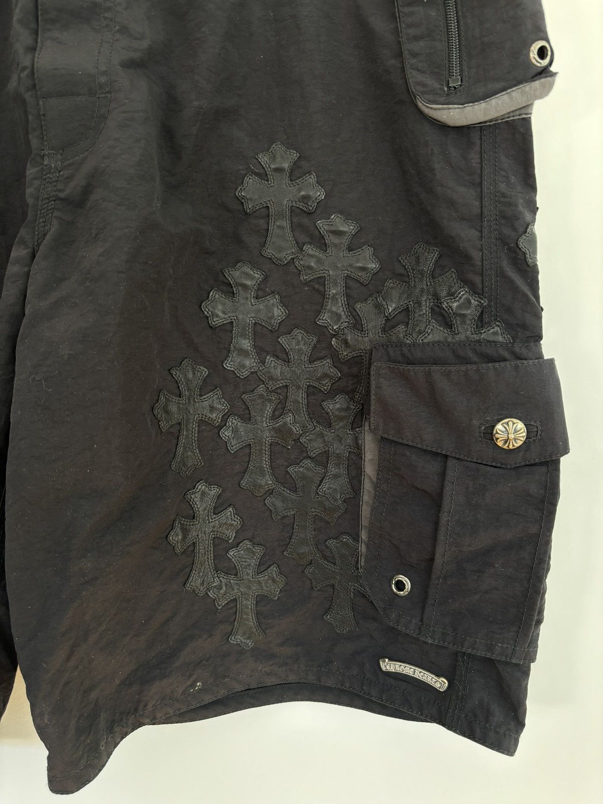 Chrome Hearts 🚭CHROME GRAIL🚭2008 JAPAN EXCLUSIVE LEATHER PATCH Shorts Size US 36 / EU 52 - 9 Thumbnail