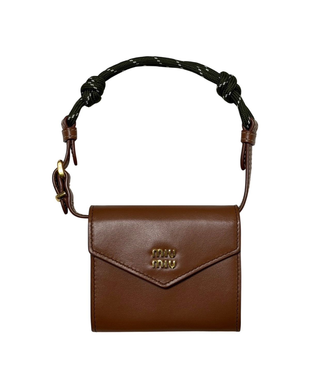 Miu Miu MIU MIU Mini Leather Wallet Pouch with Strap Size ONE SIZE - 1 Thumbnail