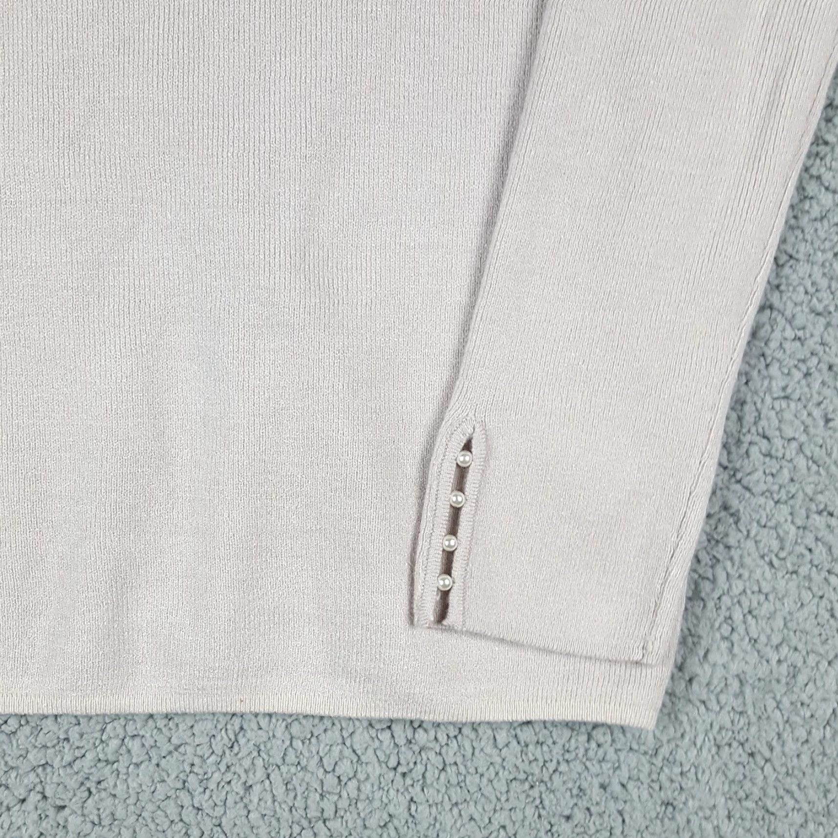 Vintage VINTAGE Grace Viscose Blend Long Sleeve Shirt Top Women Small Beige Casual Retro Fall Winter Size S / US 4 / IT 40 - 3 Thumbnail