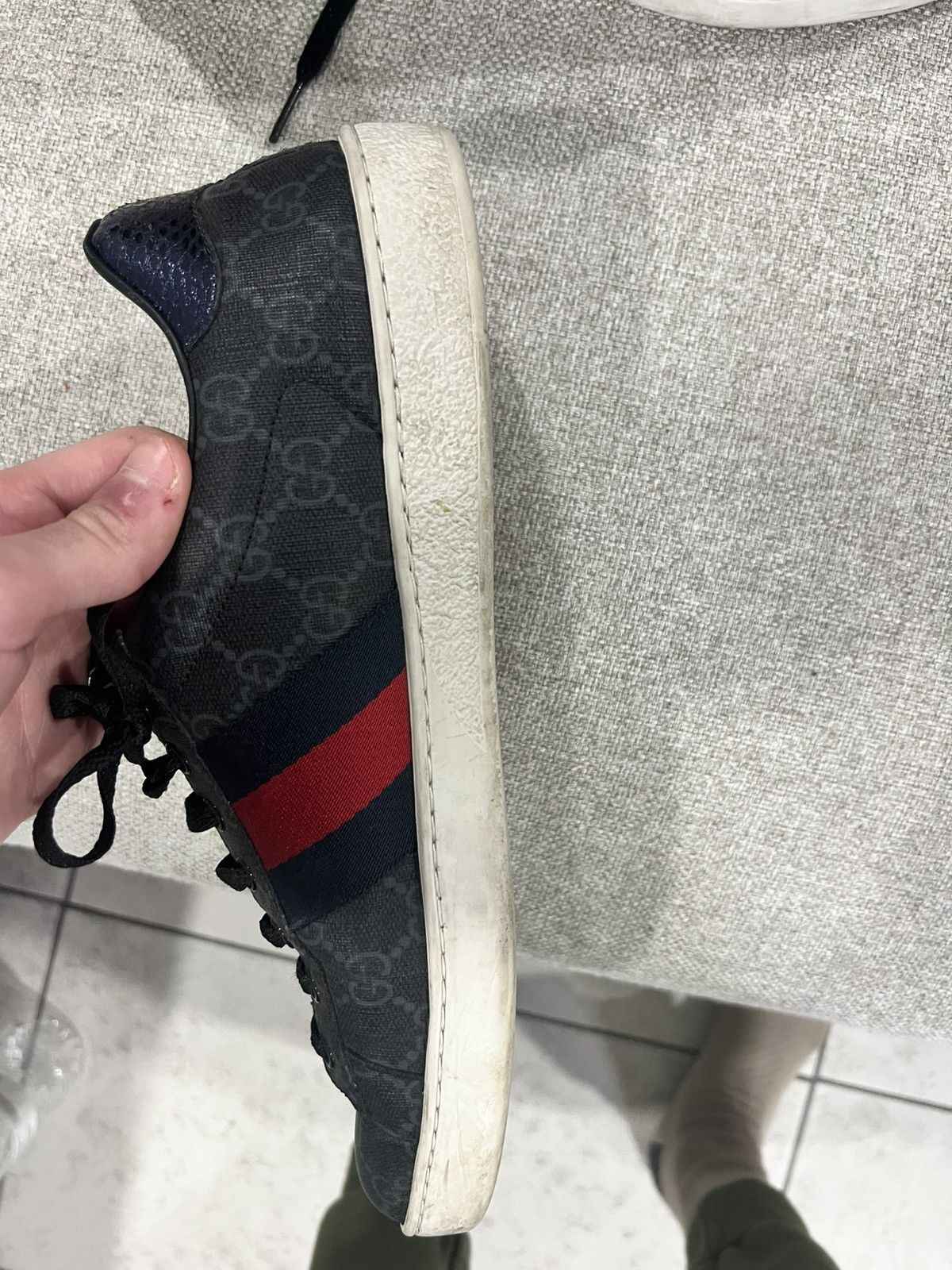 Gucci Gucci Sneakers Ace GG Grey Size US 9.5 / EU 42-43 - 5 Thumbnail