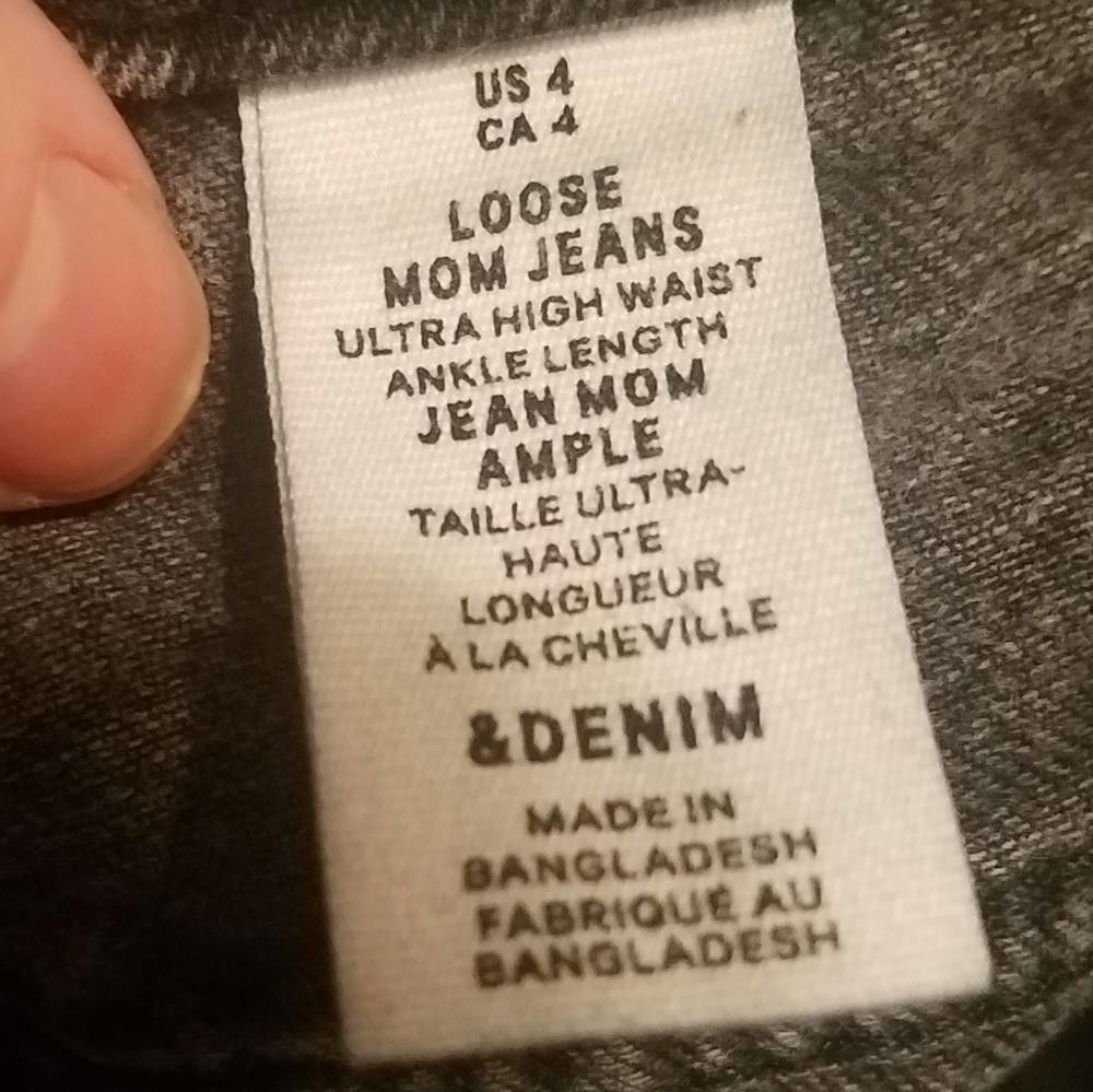 H&M H & M Black Denim Mom Jeans Size 4 Size 27" / US 4 / IT 40 - 4 Thumbnail