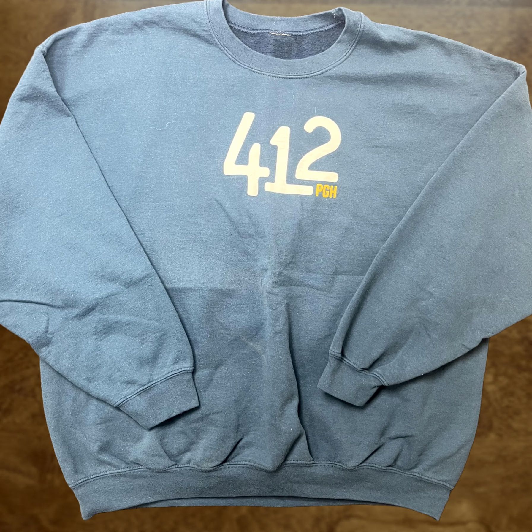Vintage 412 PGH Sweatshirt Mens 2XL Green Fleece Crewneck Pittsburgh Graphic Pullover Size US XXL / EU 58 / 5 - 1 Thumbnail