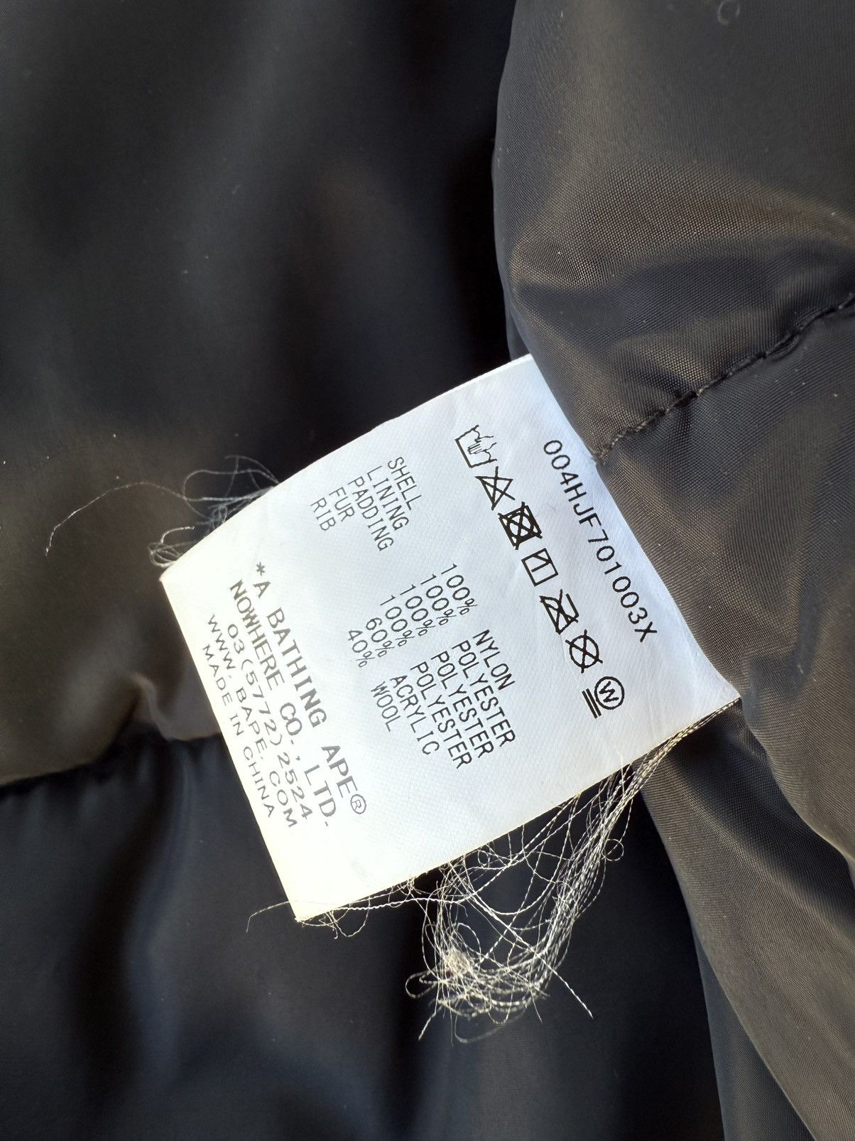 Bape A BATHING APE BLack Fur Hooded Down Jacket Size US M / EU 48-50 / 2 - 10 Thumbnail