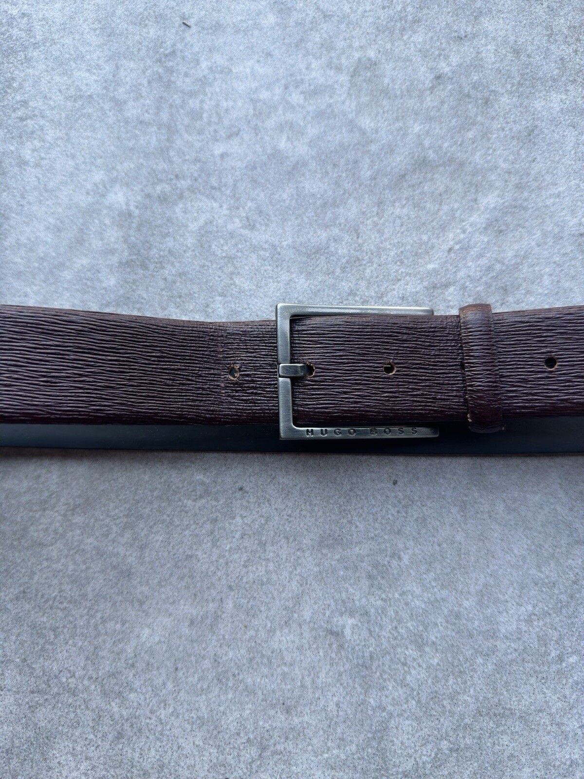 Hugo Boss Hugo Boss Mens Cowskin Handmade Belt Brown 90-34 Size 34 - 3 Thumbnail
