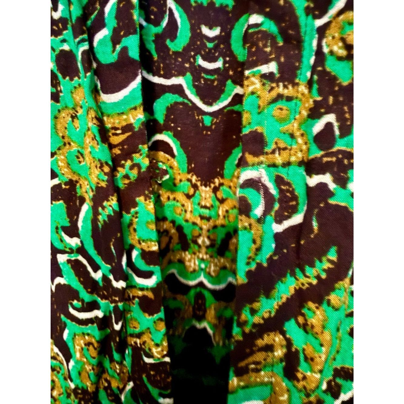 H&M H&M Green Patterned Long Sleeve Women's Dress Size M / US 6-8 / IT 42-44 - 4 Thumbnail