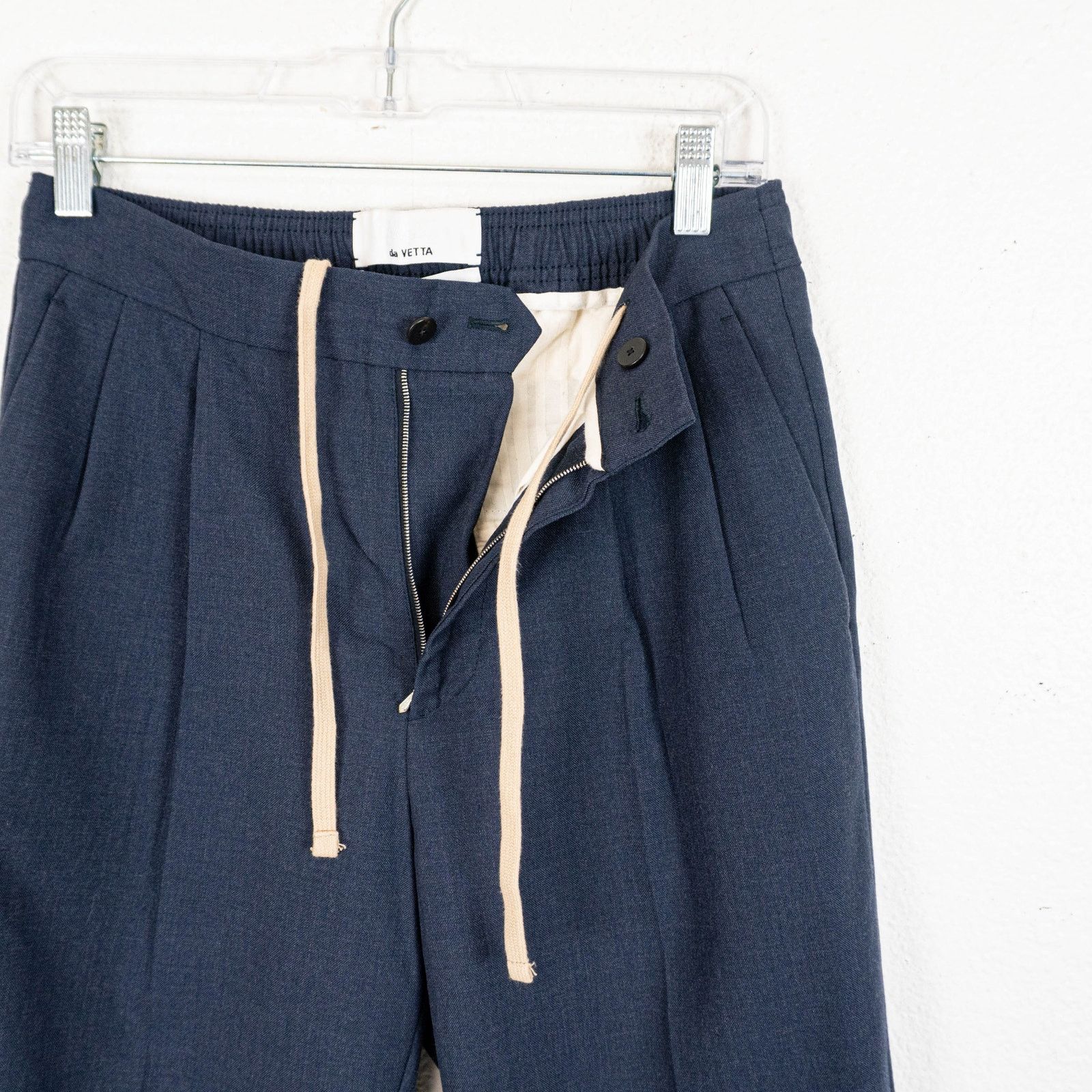 Other Cellar Door BALLET Pleated Trouser Pants Navy Wool blend 44 Size US 28 / EU 44 - 7 Thumbnail