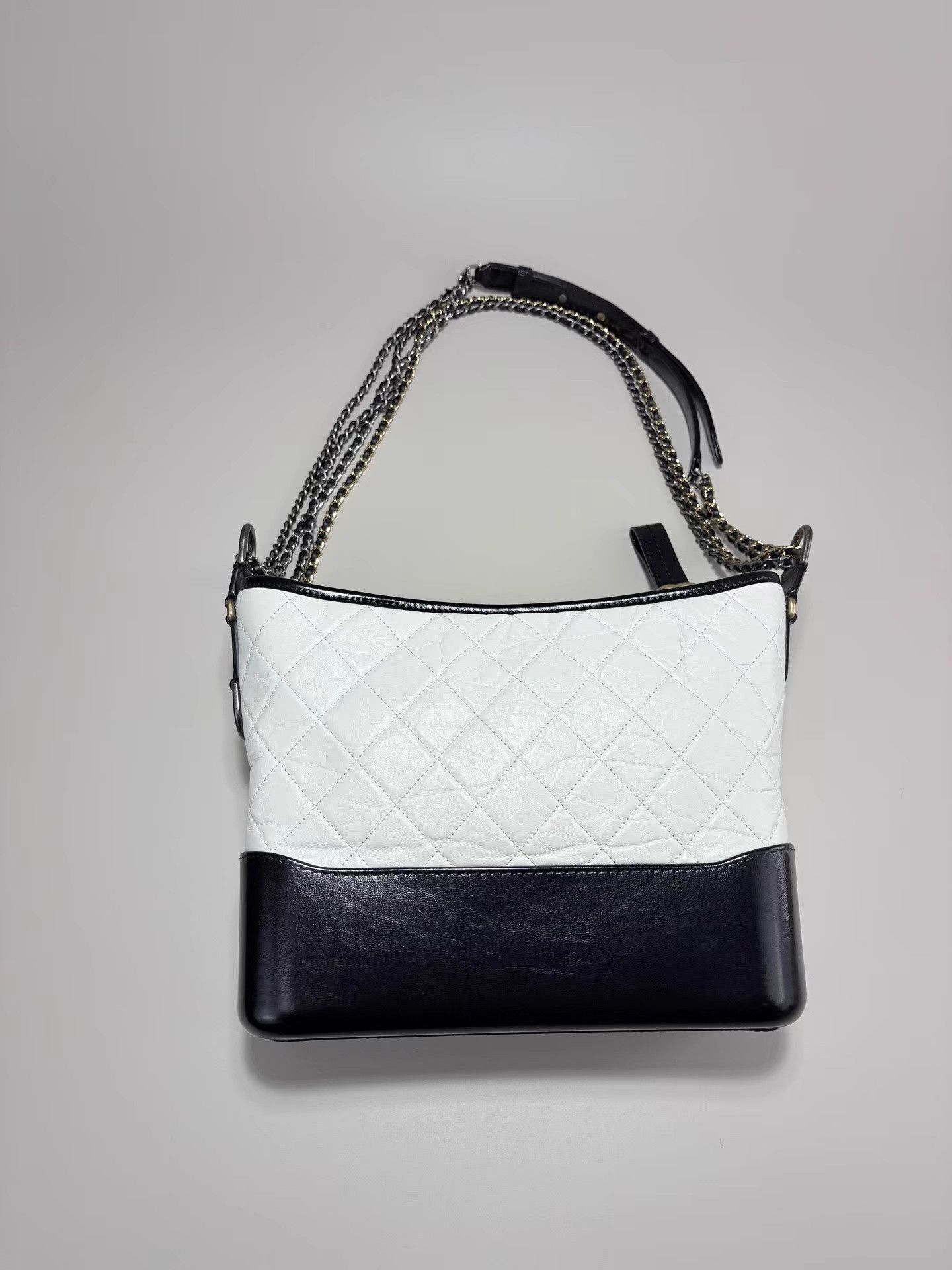 Chanel CHANEL Gabrielle Black White Leather Hobo K1 Size ONE SIZE - 2 Thumbnail