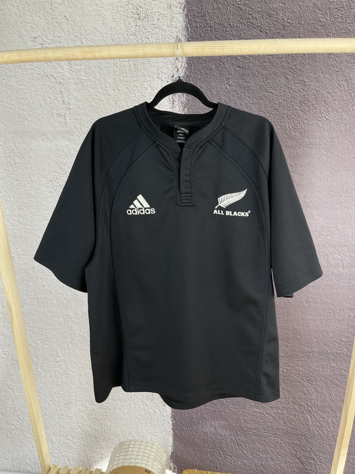 Adidas Adidas All Blacks Rugby vintage jersey shirt Size US L / EU 52-54 / 3 - 3 Thumbnail