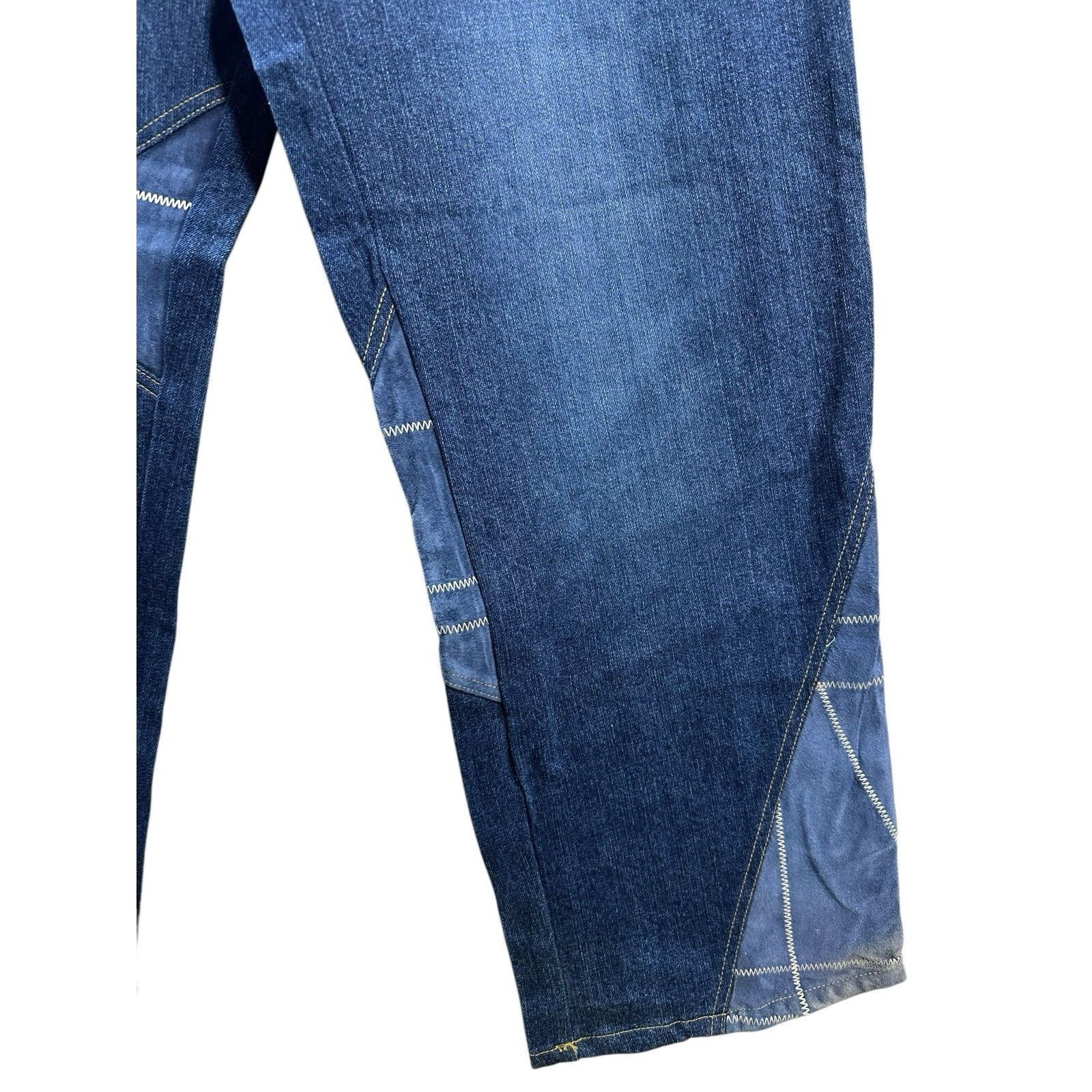Other Vintage Johnny Blaze Suede Leather Patch Denim Jeans Y2K 90’ Size US 34 / EU 50 - 2 Thumbnail