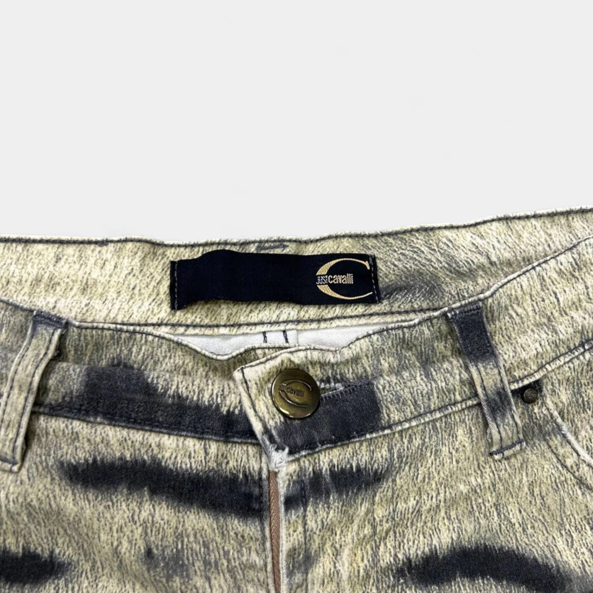Roberto Cavalli Just Cavalli 2000s Tiger Print Flared Pants Size 27" / US 4 / IT 40 - 5 Thumbnail