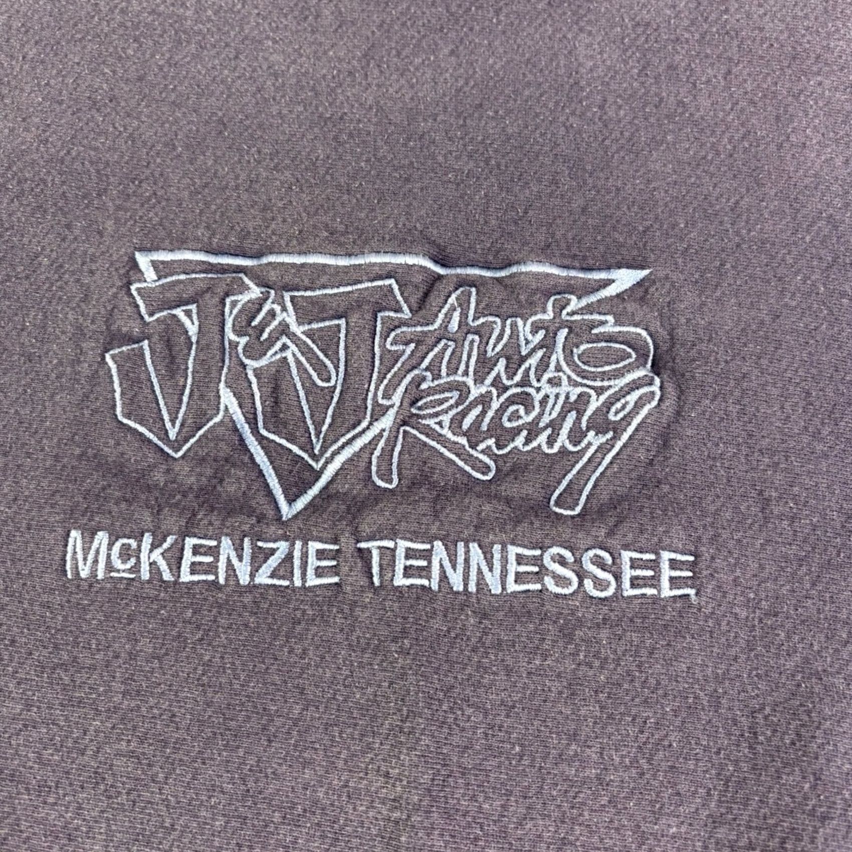 Lee VINTAGE Lee Sweatshirt Crossgrain J&J Auto Racing McKenzie Tennessee Blue Mascot Graphic Print Pullover Mens M Size US M / EU 48-50 / 2 - 6 Thumbnail