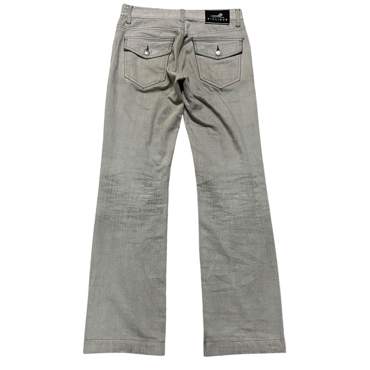 Le Grande Bleu (L.G.B.) BIGLIDUE Coated Denim Flare Jeans Size US 31 - 2 Thumbnail