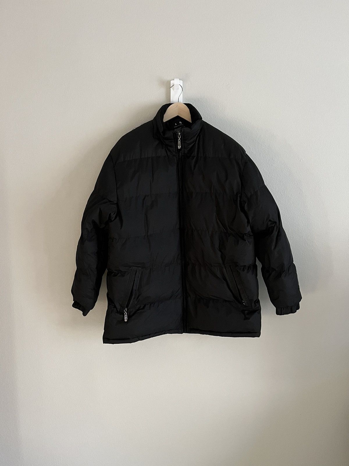 image of Vintage Black Puffer Coat, Men's (Size XL)