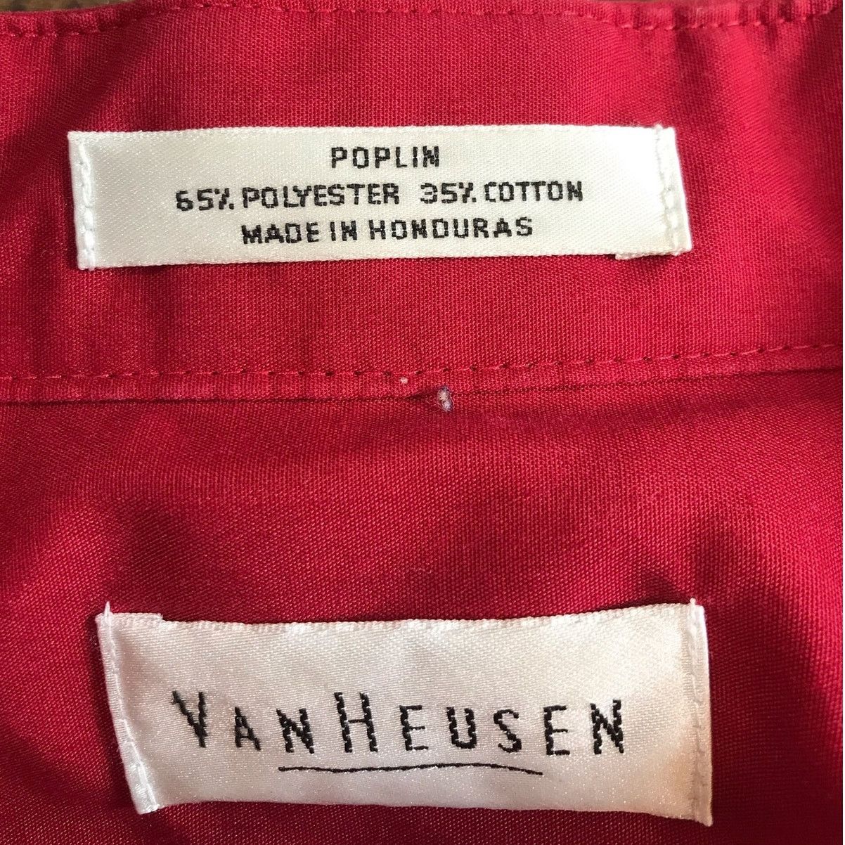 Van Heusen Van Heusen Collared Red Long Sleeve Men Shirt 17 34/35 XL Size US XL / EU 56 / 4 - 3 Thumbnail