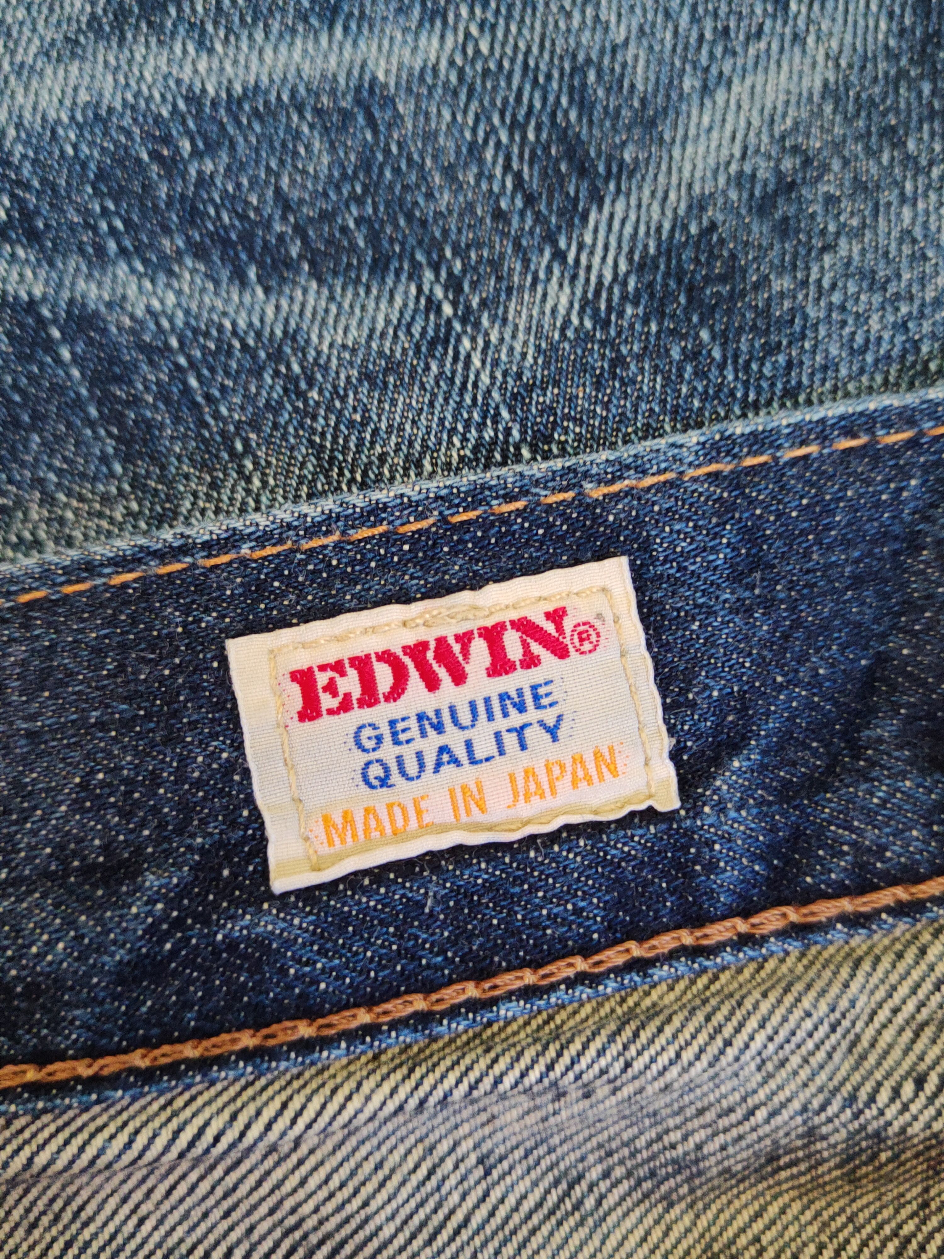 Edwin Edwin Dark Blue Faded Distressed Ripped Jeans #S1691 Size US 32 / EU 48 - 17 Thumbnail