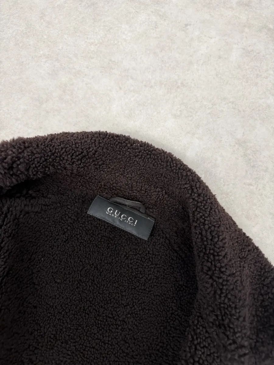 Gucci FW2002 Gucci Shearling Lamb Fur Brown Premium Leather Jacket Size US L / EU 52-54 / 3 - 10 Thumbnail
