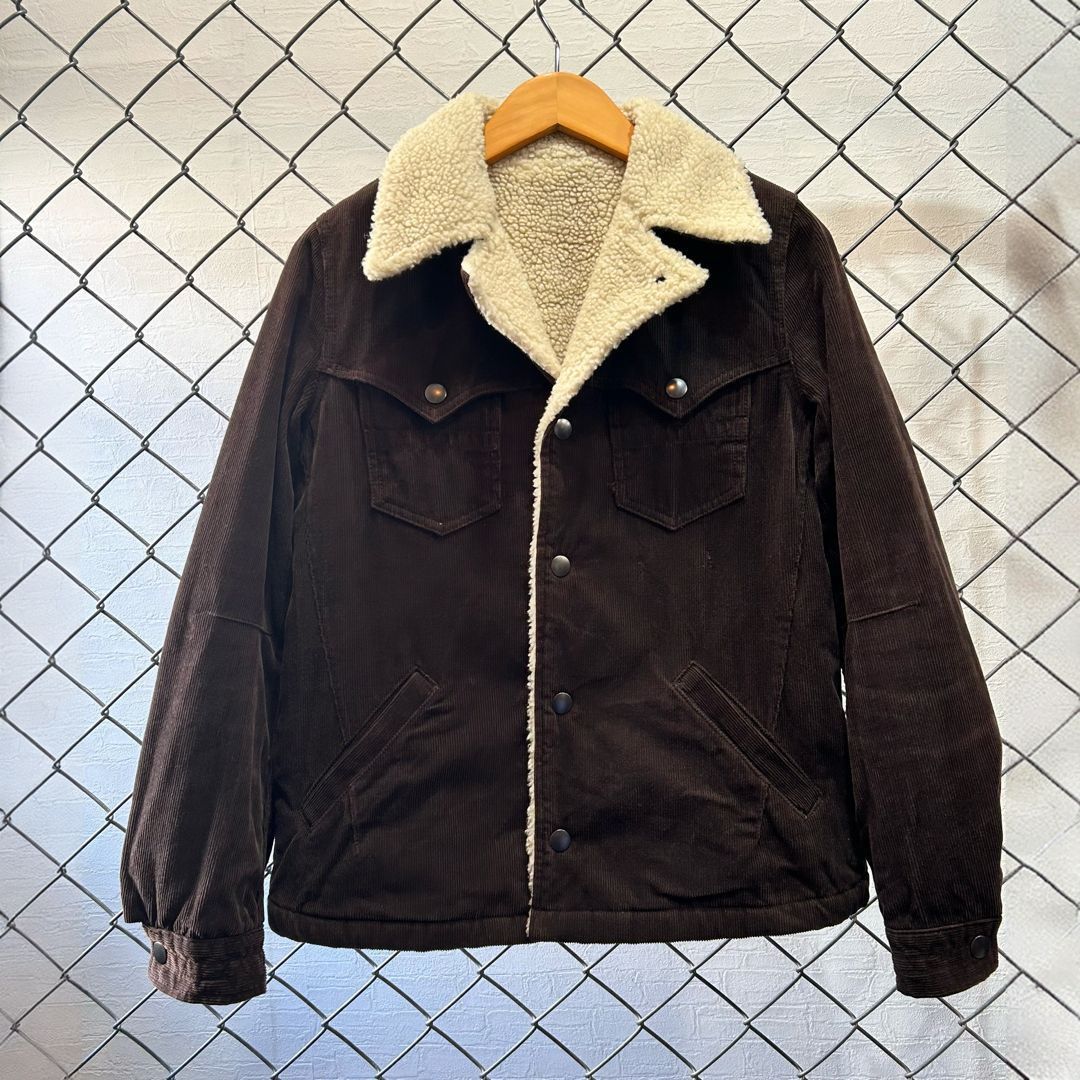 Number (N)ine AW07 "Love God Murder" Fleece Corduroy Lunch Jacket Size US XS / EU 42 / 0 - 1 Thumbnail
