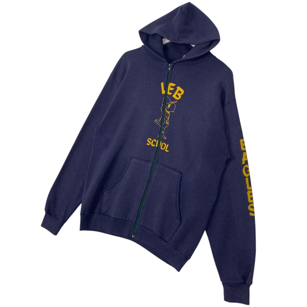 Other Vintage 90s Custom Full Zip Hoodie Sweater Navy Blue Size US M / EU 48-50 / 2 - 2 Thumbnail