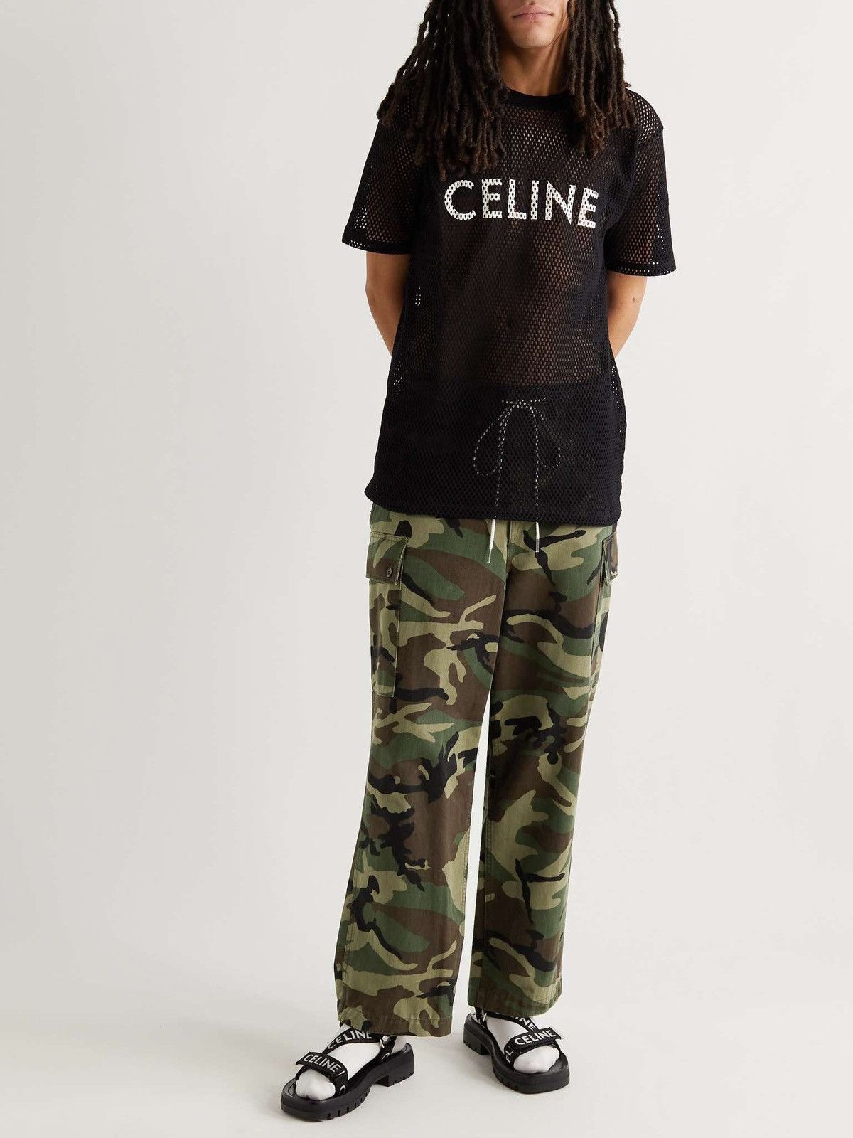 Celine Celine Camouflage Loose-Fit Cargo Pants Size US 32 / EU 48 - 4 Thumbnail