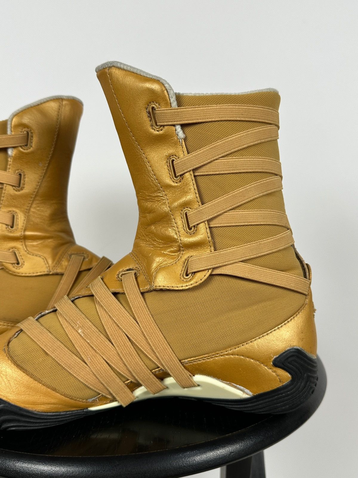 Puma 2000s Vintage Puma High Moto Wrestling Y2K Leather Sneakers Size US 8 / EU 41 - 16 Thumbnail