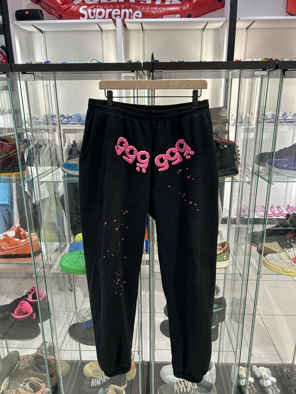 Sp5der Sp5der angel number hoodie black/pink Size US 34 / EU 50 - 1 Thumbnail