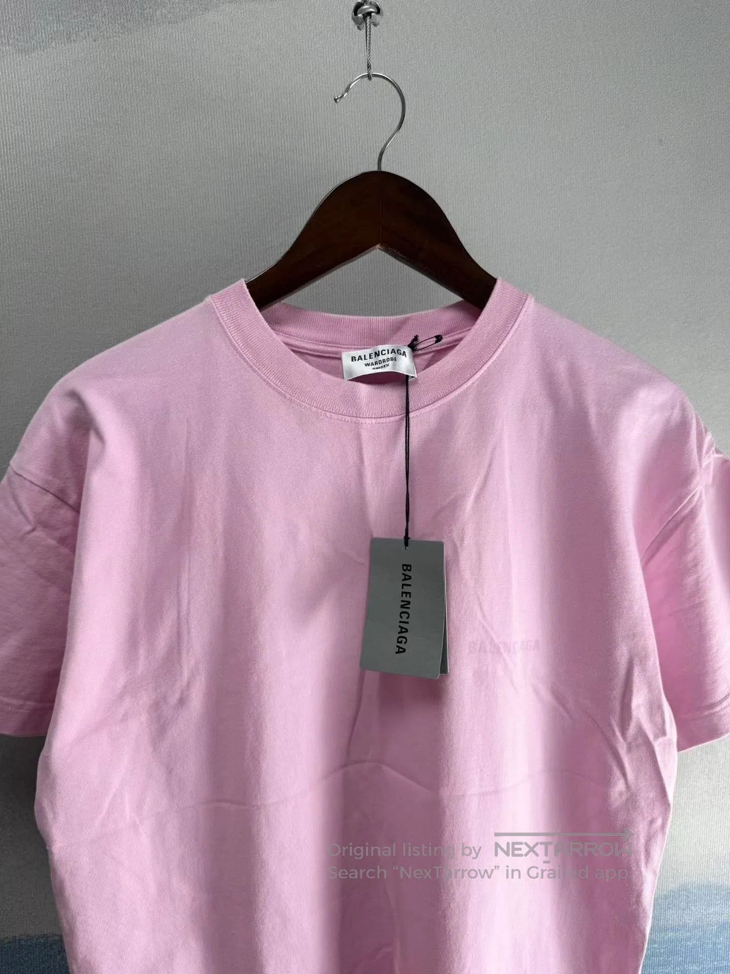 Balenciaga Balenciaga Pink Front and Back Letter Logo Short Sleeve T- Size S / US 4 / IT 40 - 3 Thumbnail