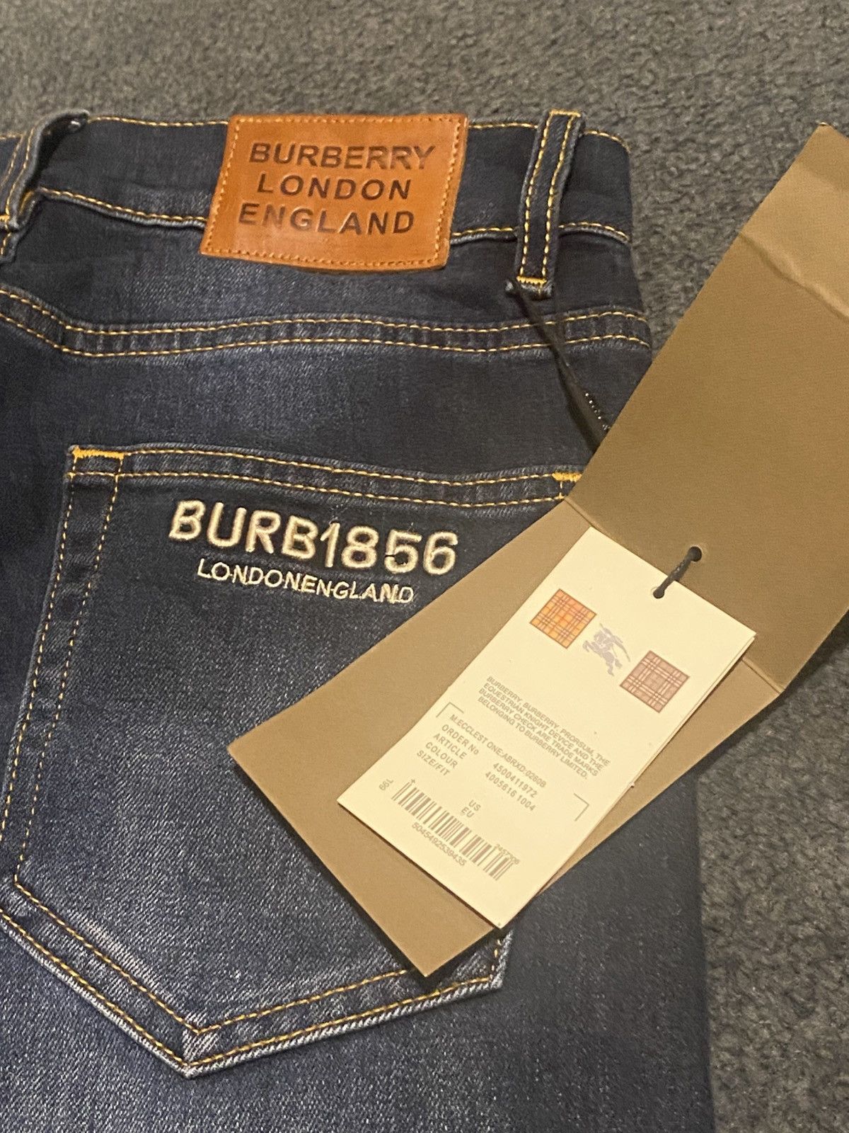 Burberry × Designer BURBERRY SLIM FIT JEANS Size US 30 / EU 46 - 4 Thumbnail