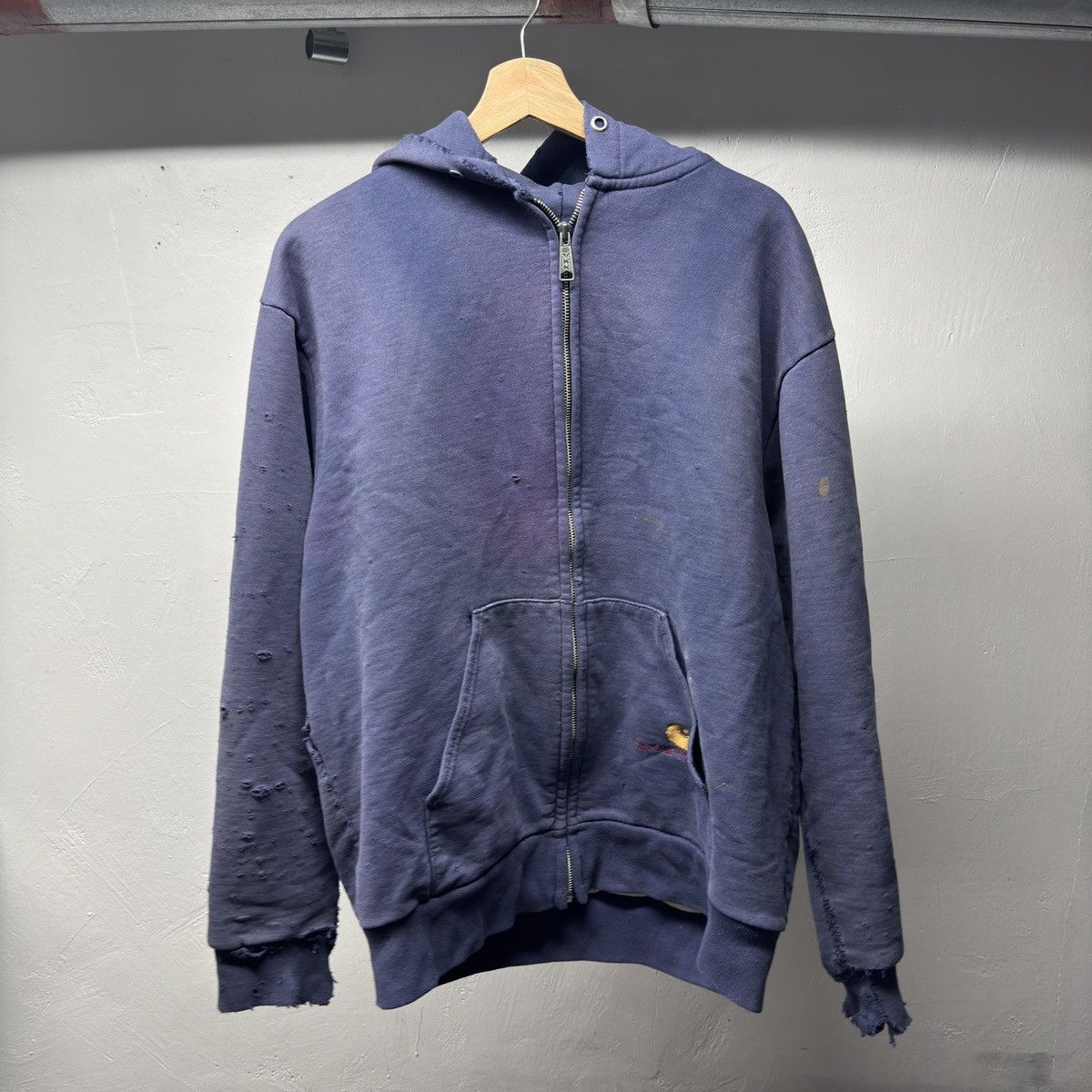 Carhartt 90s Carhartt Faded Distressed Thermal Lined Zip Hoodie Size US XL / EU 56 / 4 - 7 Thumbnail
