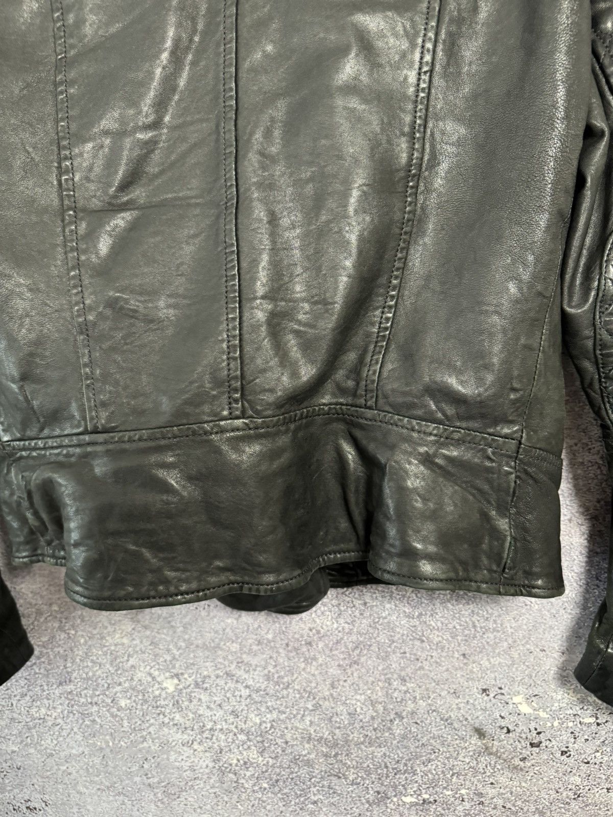 Allsaints All Saints Leather Jacket Women’s Uk 14 Black Lamb Papin Size L / US 10 / IT 46 - 15 Thumbnail