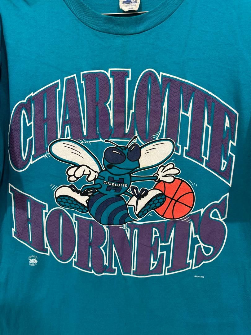 NBA × Starter Vintage 1992 Charlotte Hornets Tee Size US M / EU 48-50 / 2 - 2 Thumbnail