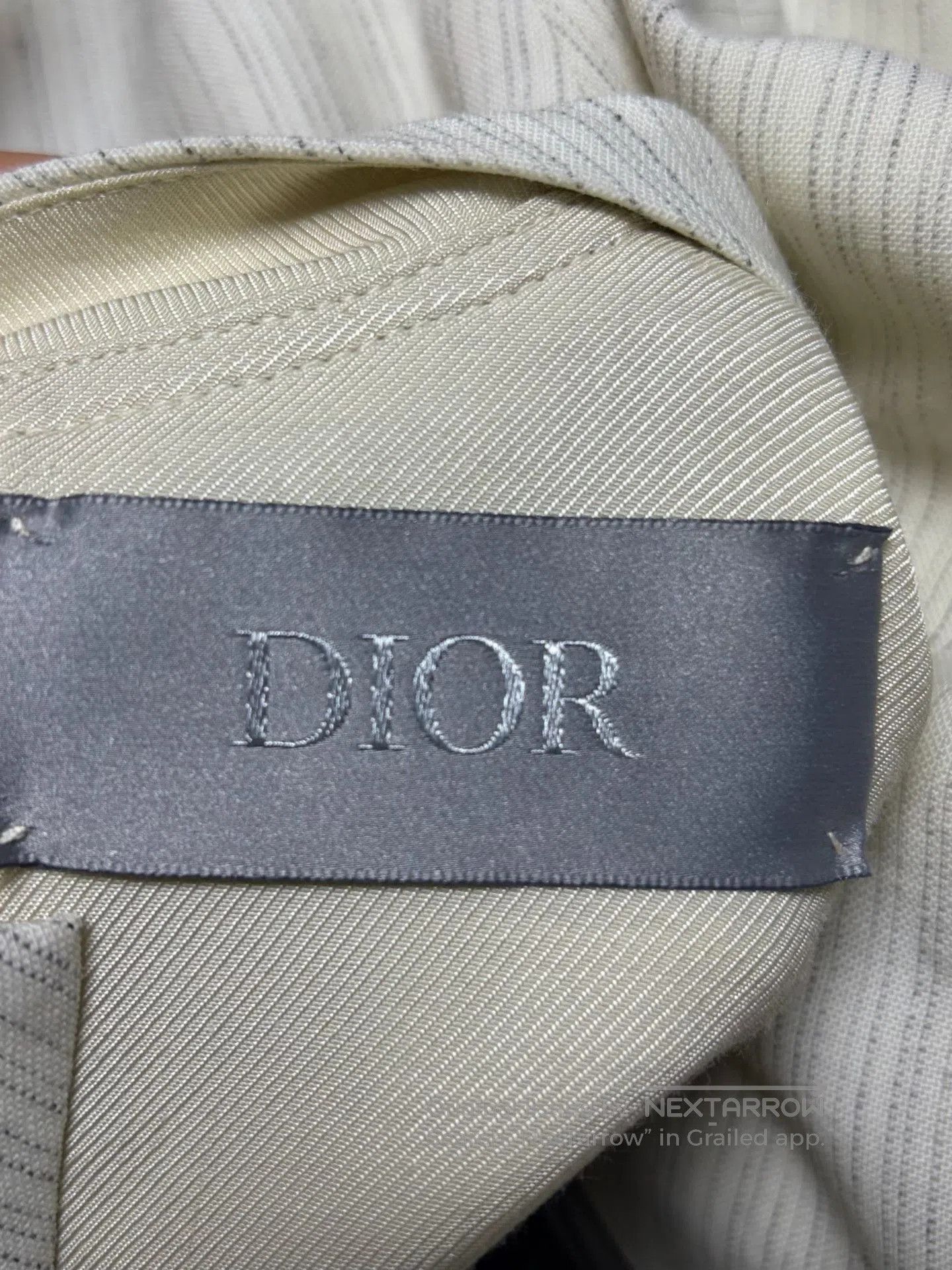 Dior Dior FW23 Beige Striped Stand-Collar Coat. Size US M / EU 48-50 / 2 - 3 Thumbnail