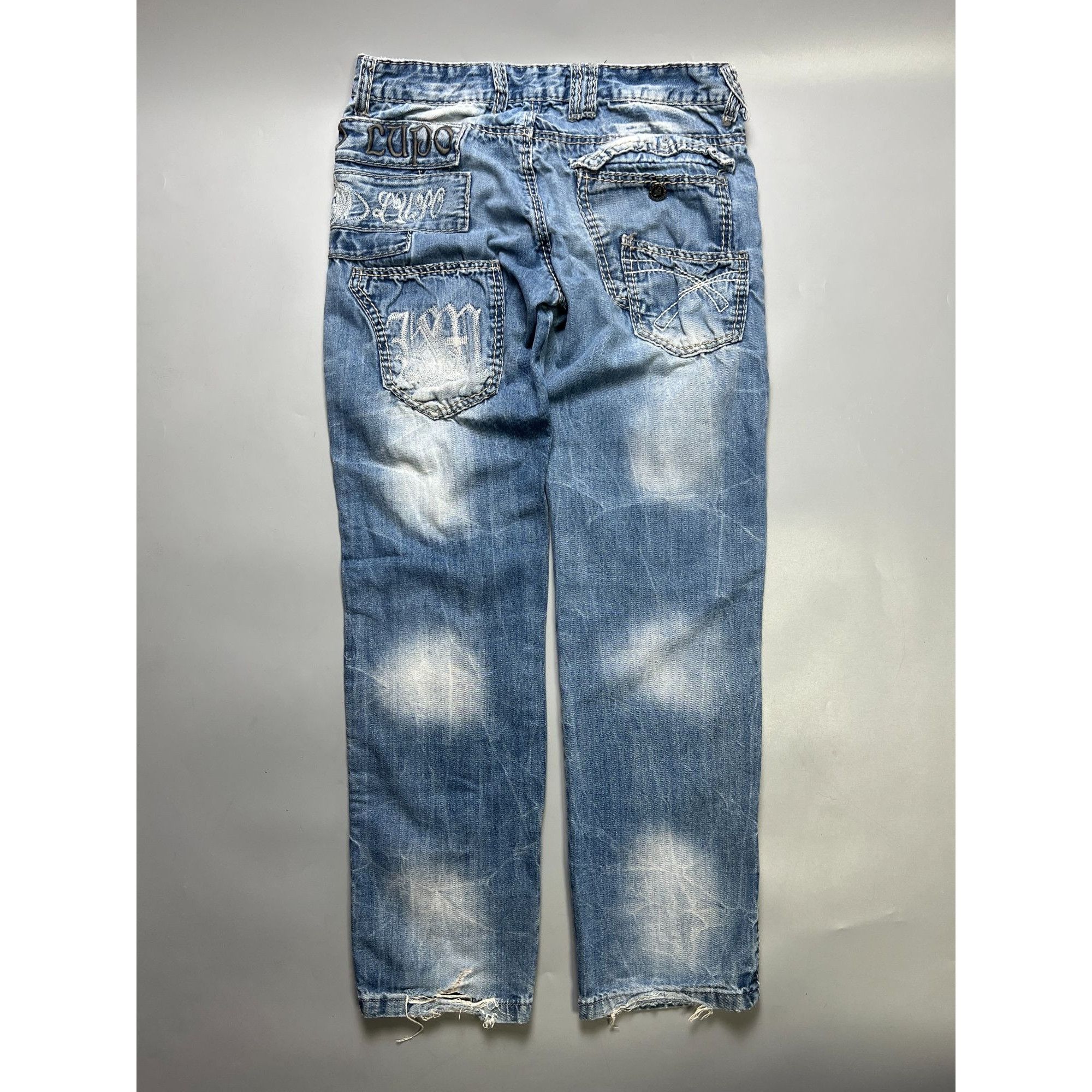 Other K&M Kosmolupo Embroidered Vintage Rap Jeans (Y1037) Size US 34 / EU 50 - 15 Thumbnail