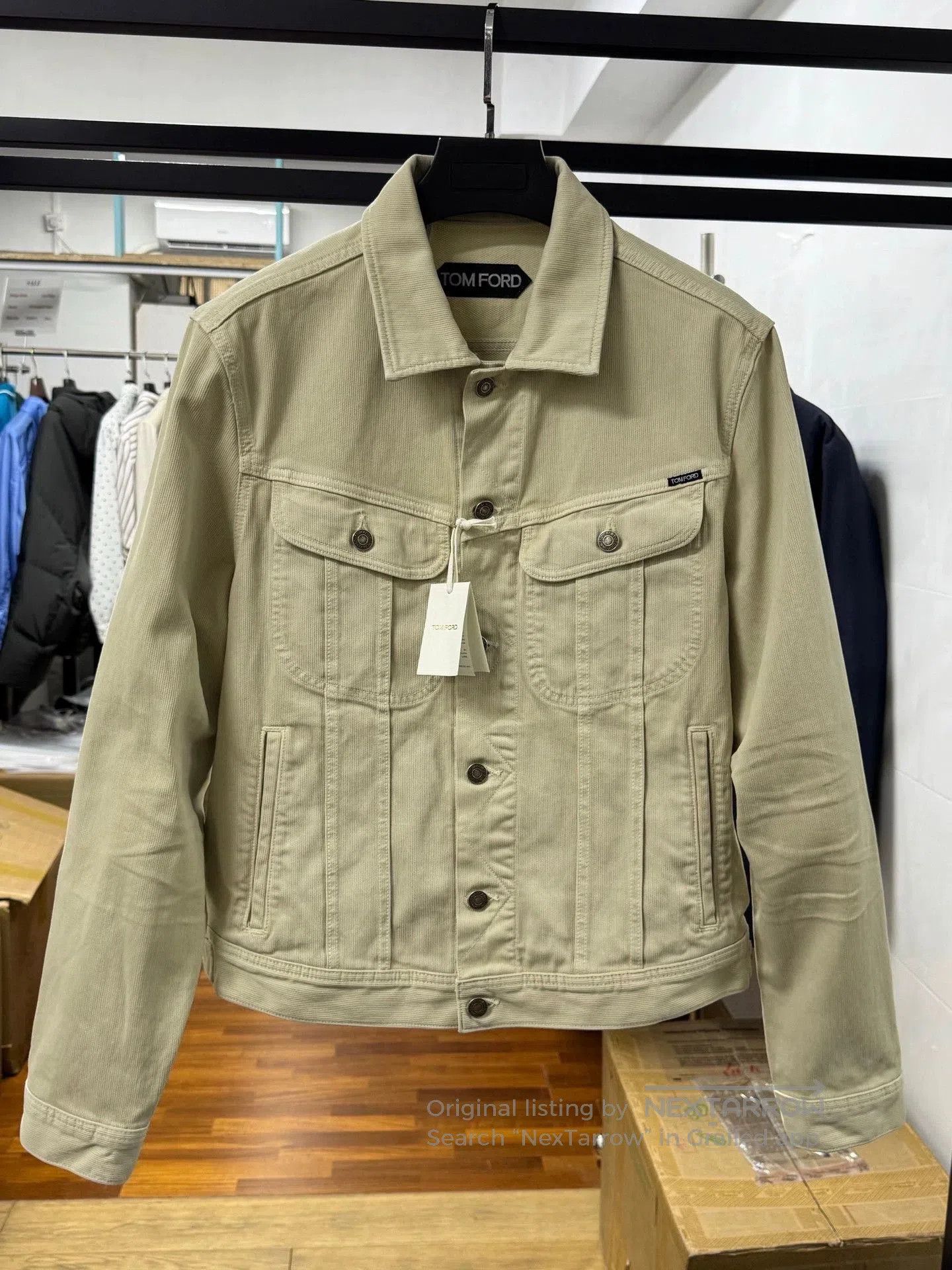 Tom Ford tom ford men's short denim jacket beige. Size US S / EU 44-46 / 1 - 1 Thumbnail