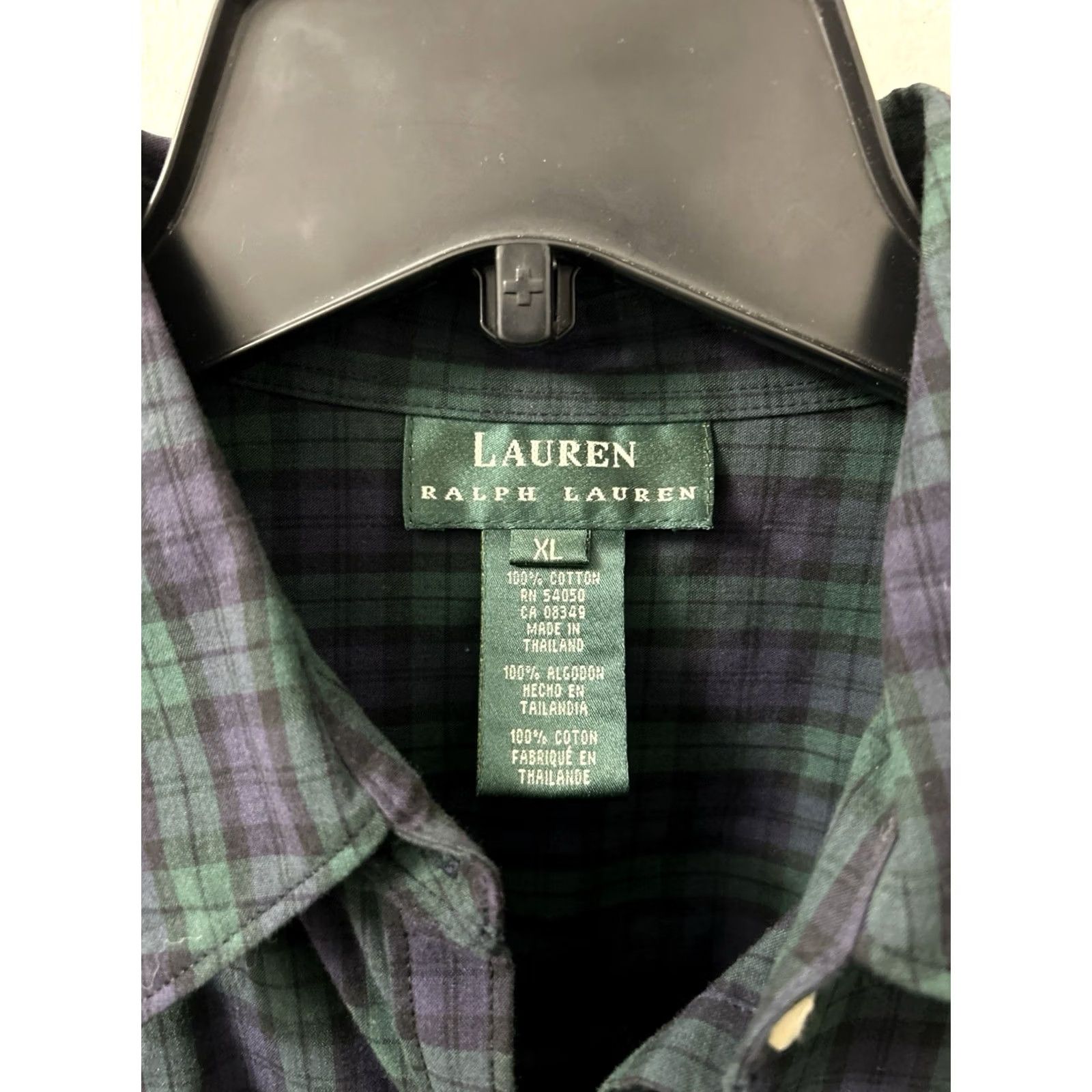 Ralph Lauren Lauren Ralph Lauren Shirt Mens XL Green Purple Plaid Button Down L/S Oxfor d Flannel Size US XL / EU 56 / 4 - 5 Thumbnail