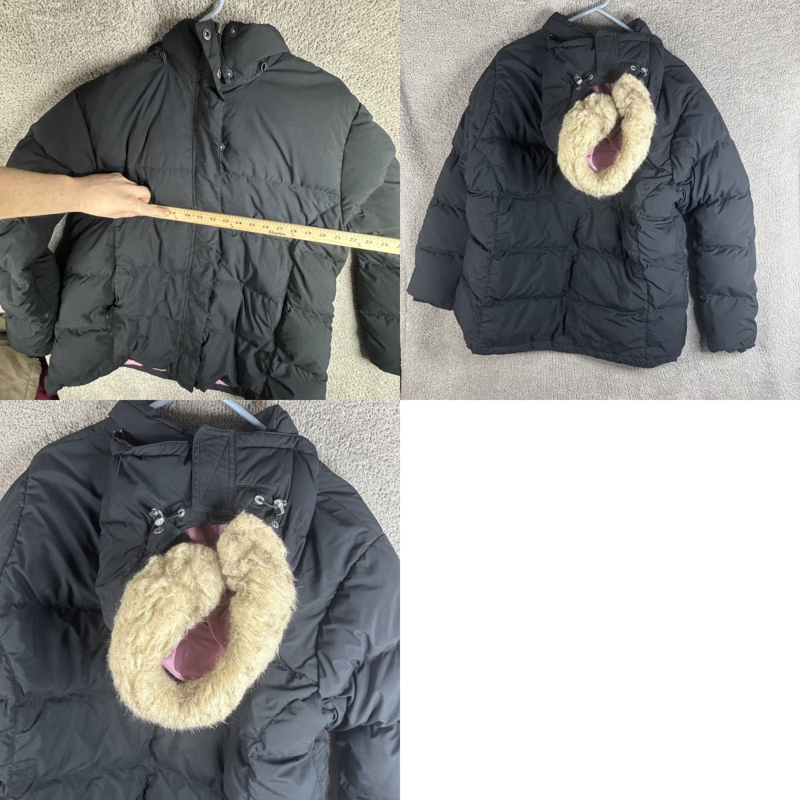 Vintage L.L.Bean Jacket Womens XL Black Down Puffer Hooded Faux Fur Trim Winter Size XL / US 12-14 / IT 48-50 - 9 Thumbnail
