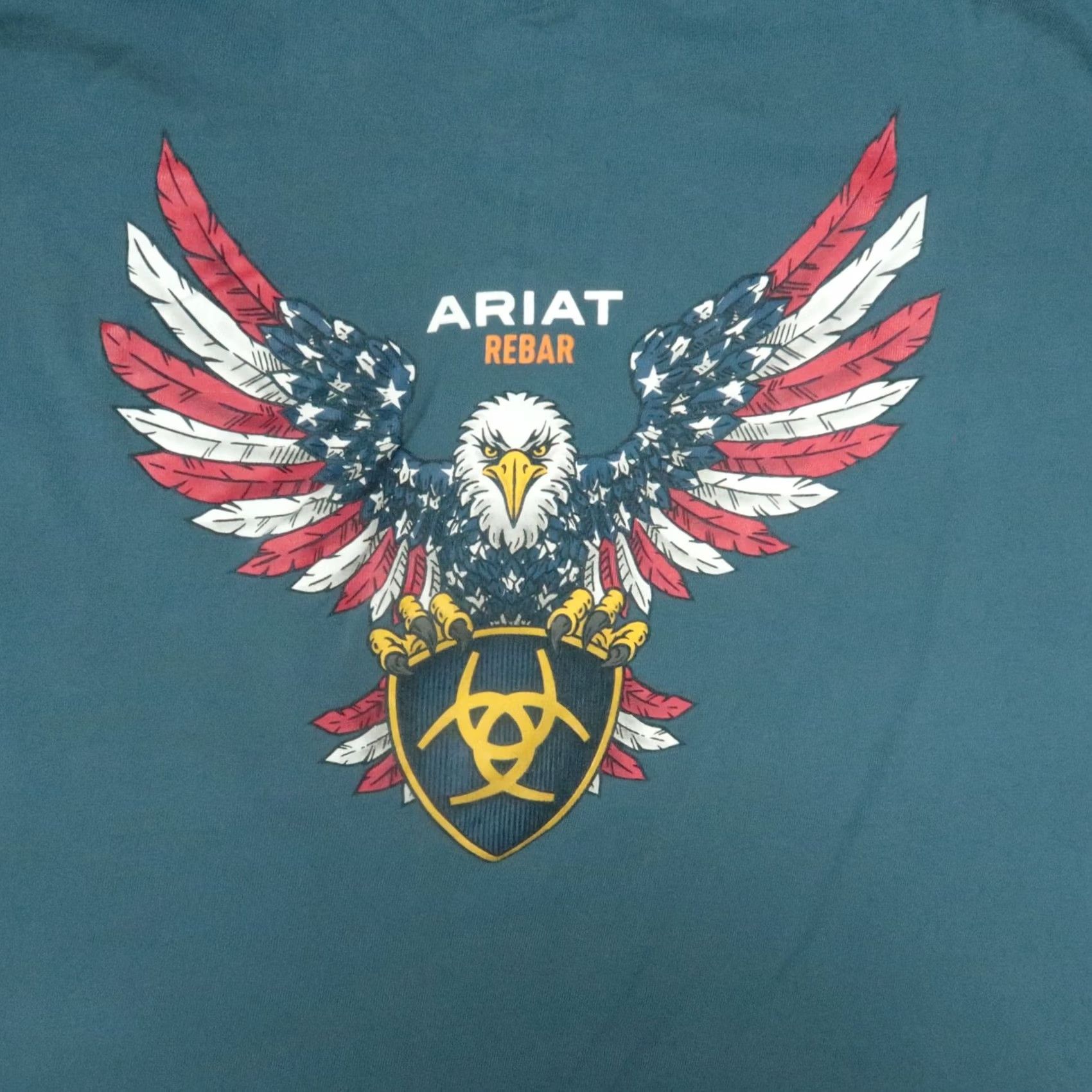 Ariat Ariat Shirt Mens XL Blue Long Sleeve Rebar Eagle Graphic American Flag Tee Size US XL / EU 56 / 4 - 7 Thumbnail